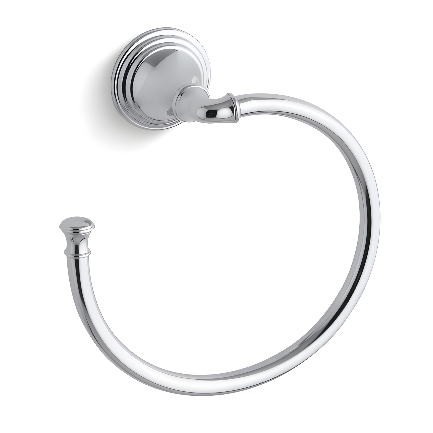 Devonshire Polished Chrome Wall Mounted Towel Ring