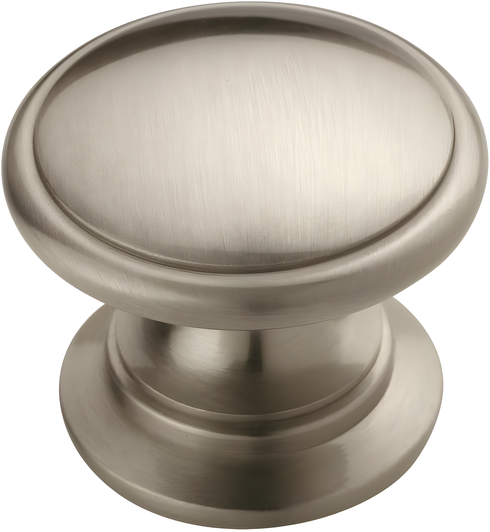 Satin Nickel Round Cabinet Knob with Mounting Hardware