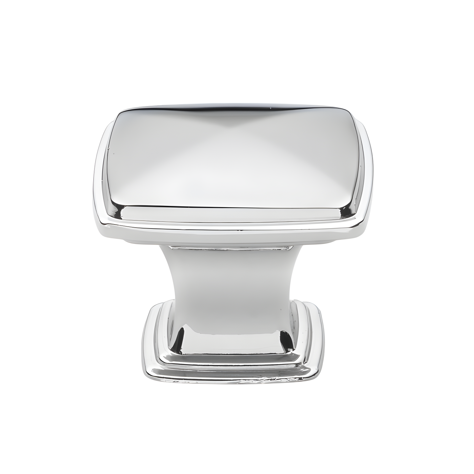 Polished Chrome Square Cabinet Knob with Mounting Hardware