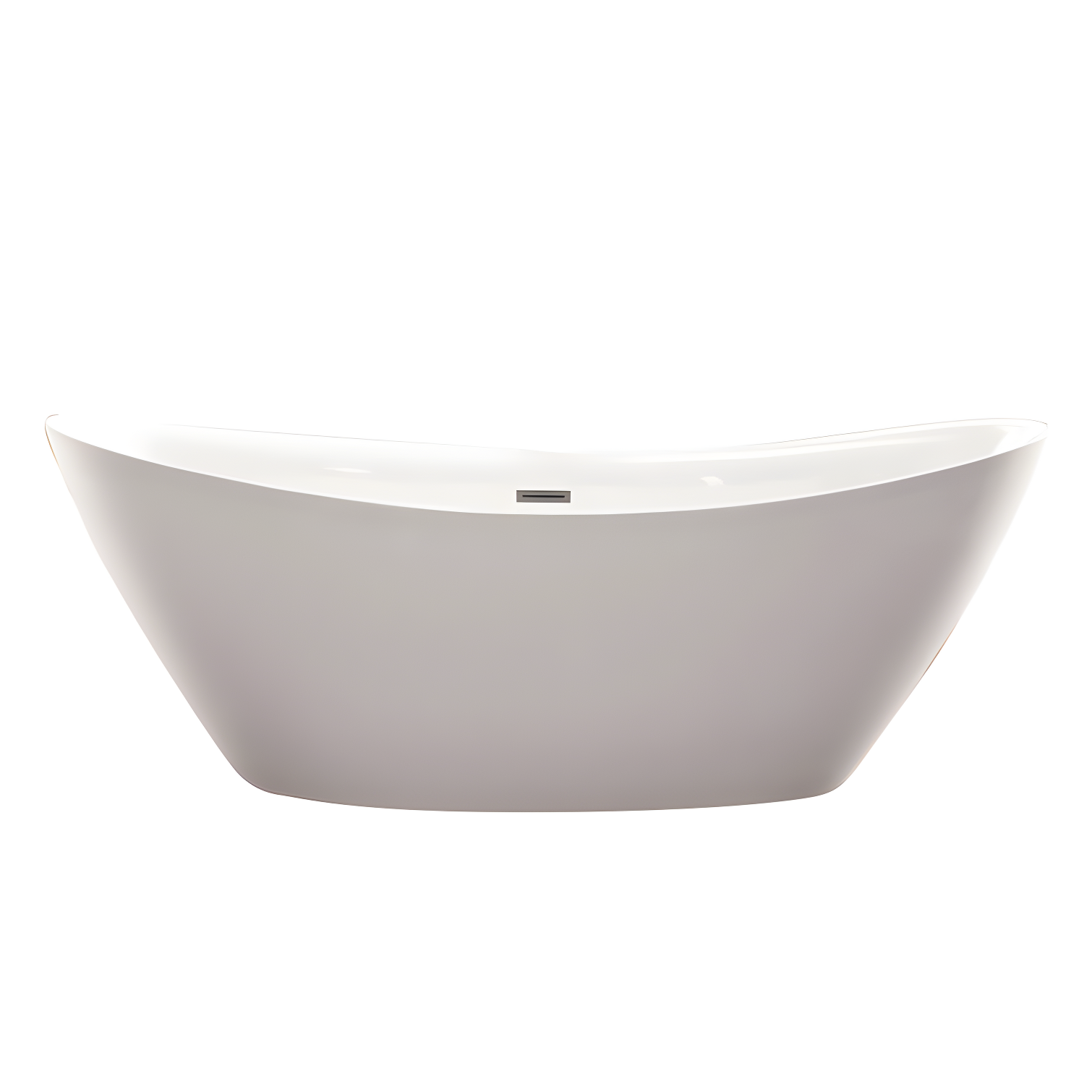 71" White Freestanding Acrylic Soaking Bathtub