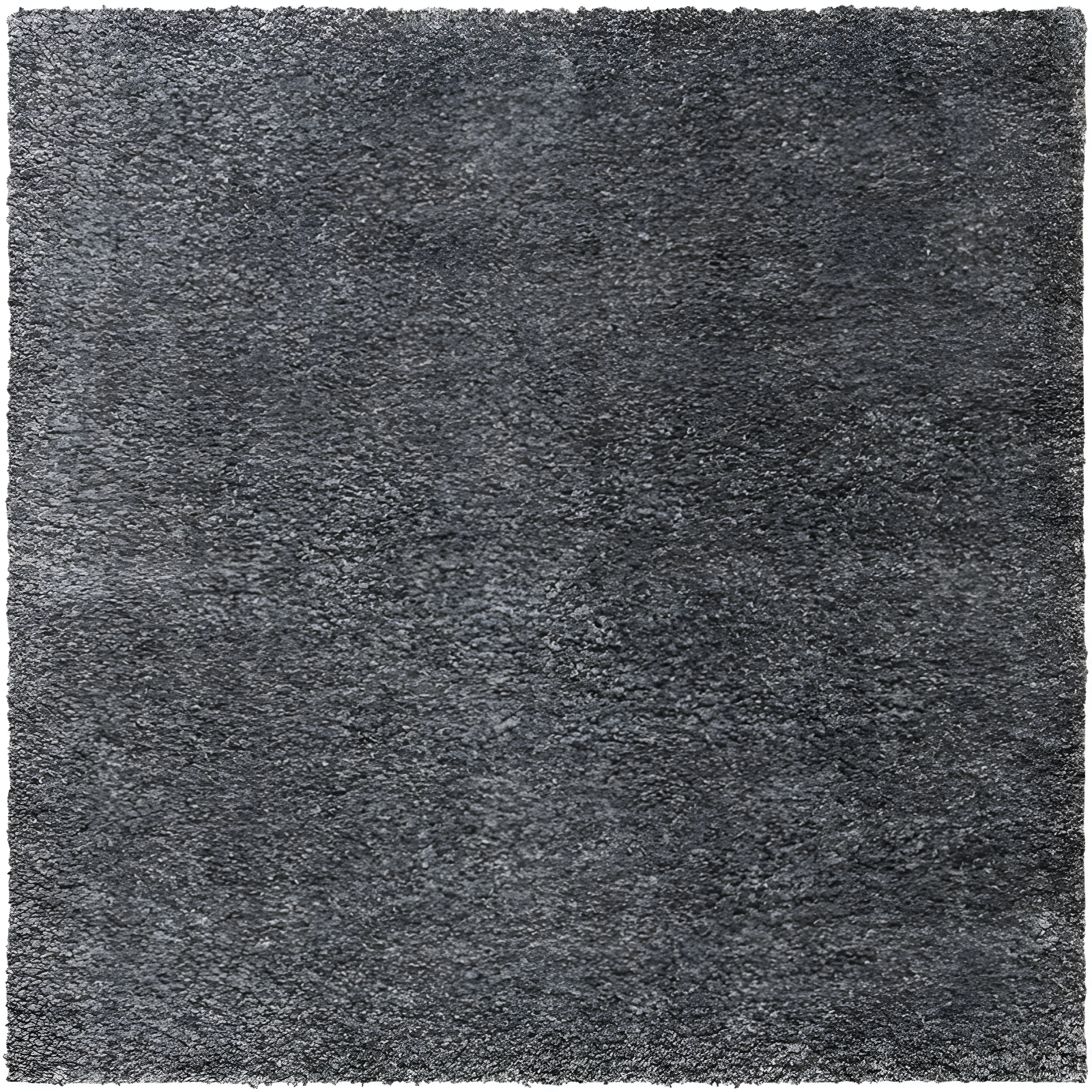 Cozy Luxe Gray Square Shag Area Rug, 5' x 5', Synthetic Easy Care