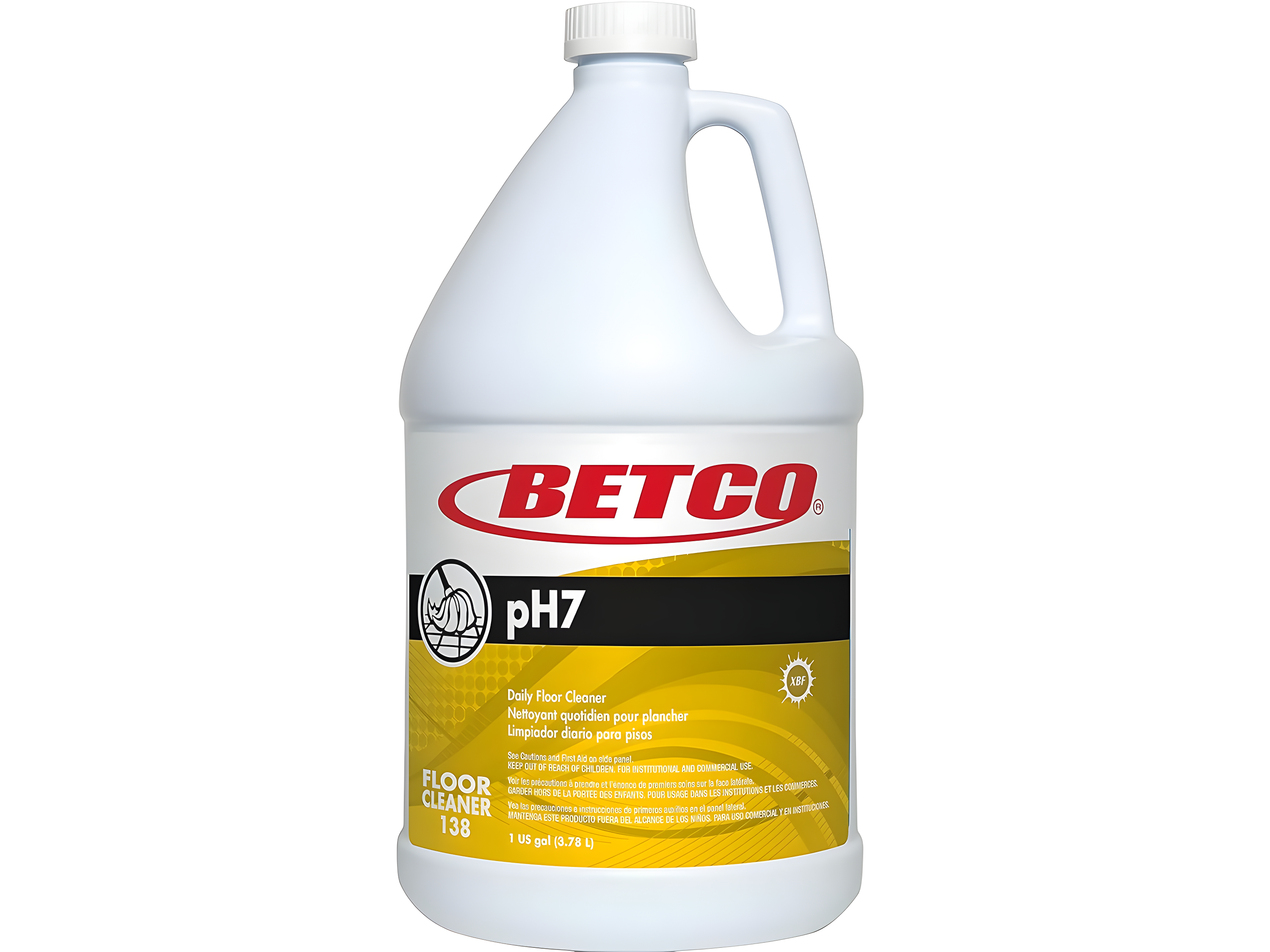 Betco Lemon Scent pH7 Yellow Floor Cleaner 1 Gal Bottle