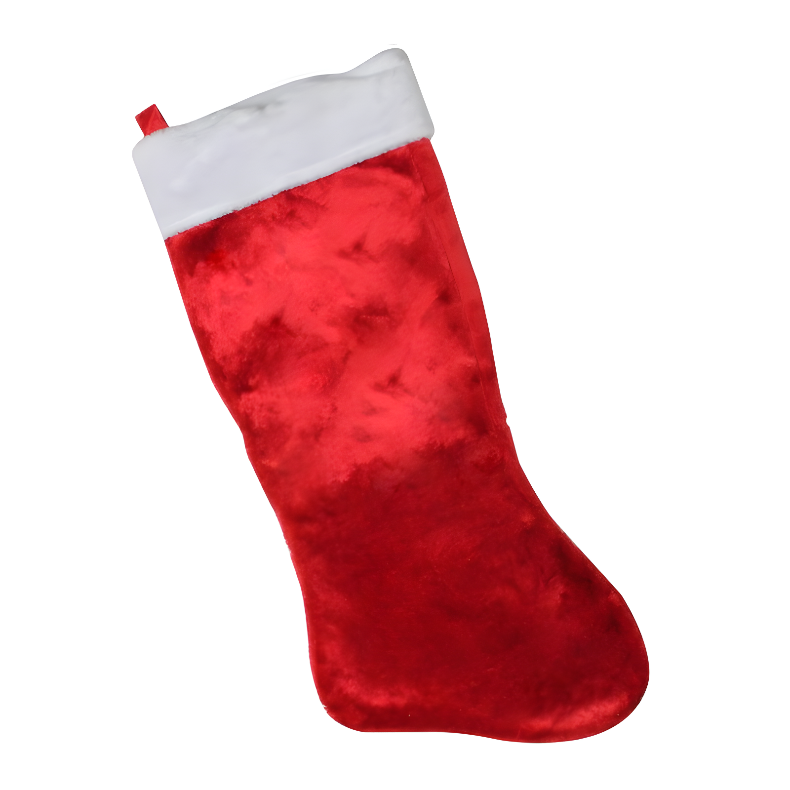 Oversized Red and White Polyester Christmas Stocking