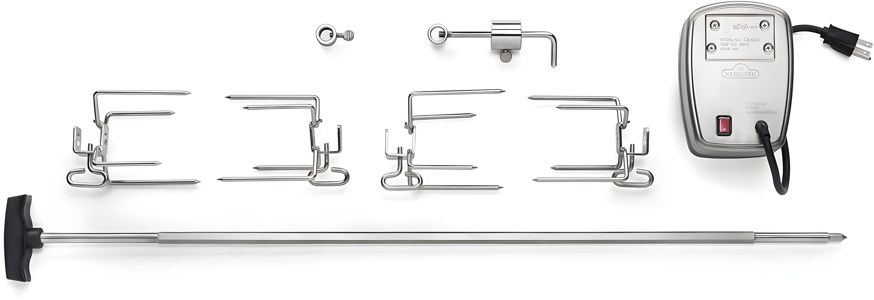 Commercial Grade Stainless Steel Rotisserie Kit for Large Grills