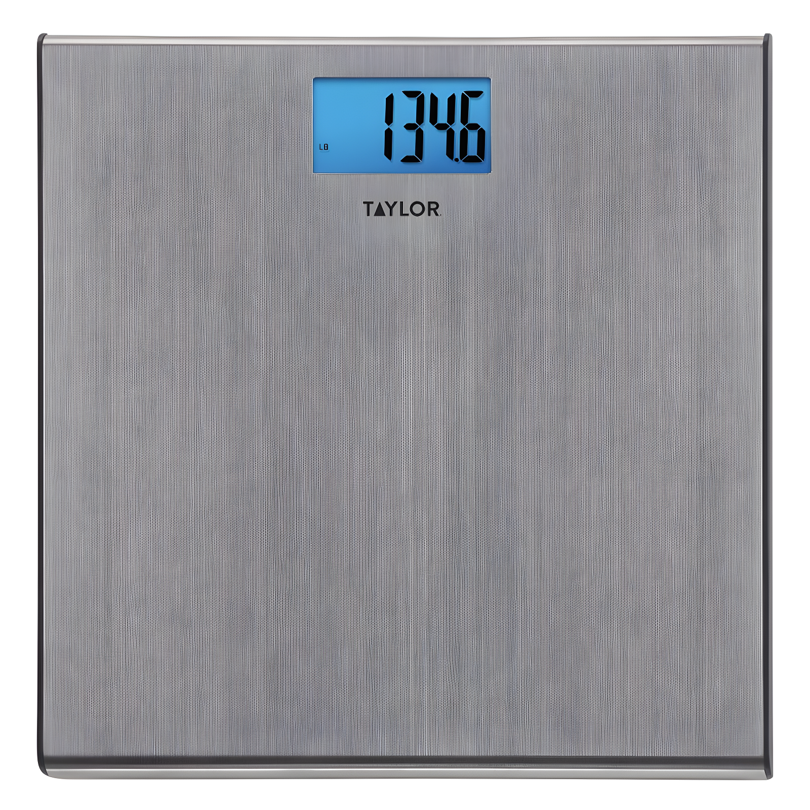 Taylor Digital Stainless Steel Bathroom Scale with Blue LCD Display