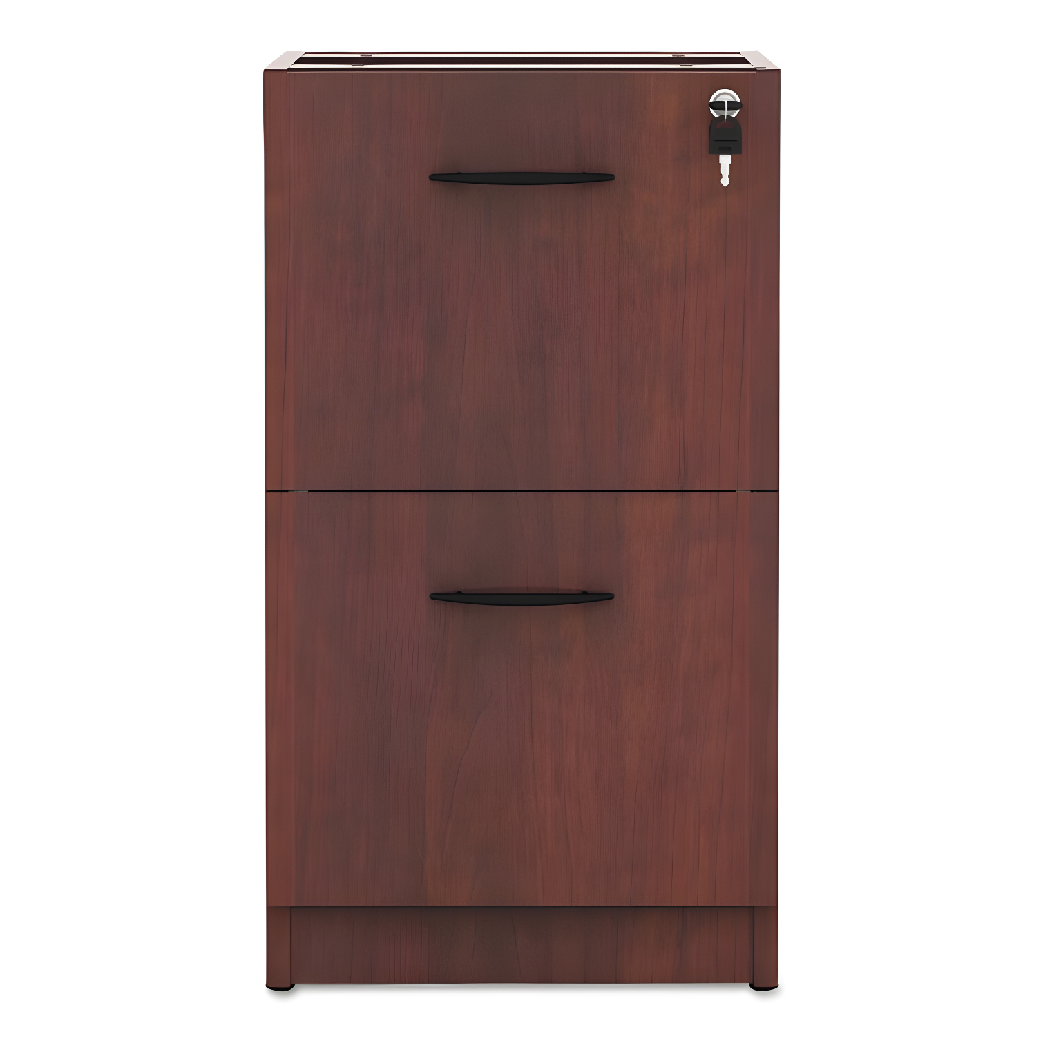 Cherry Medium 15.625'' Lockable 2-Drawer Legal File Pedestal