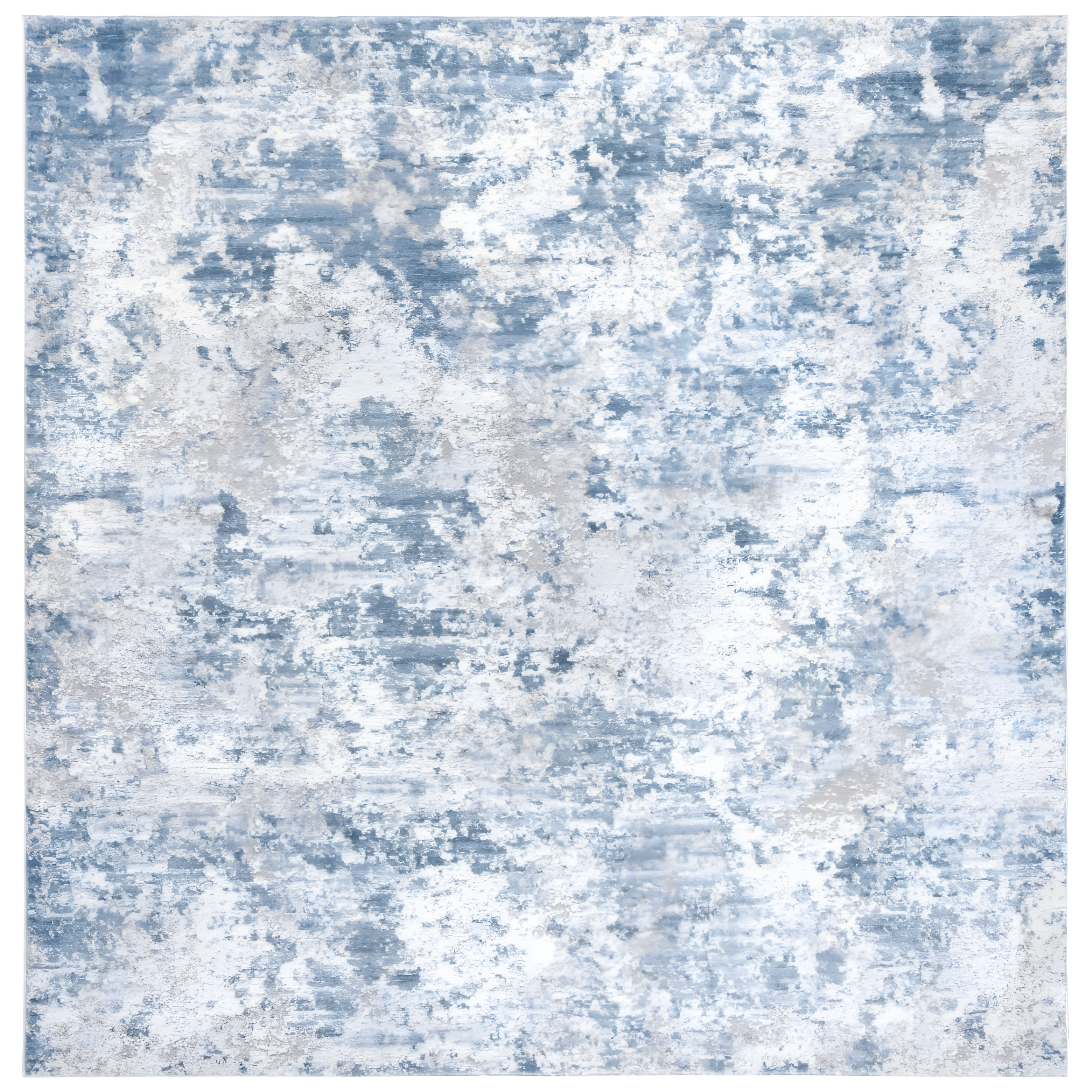 Amelia 11' Square Grey and Blue Abstract Area Rug