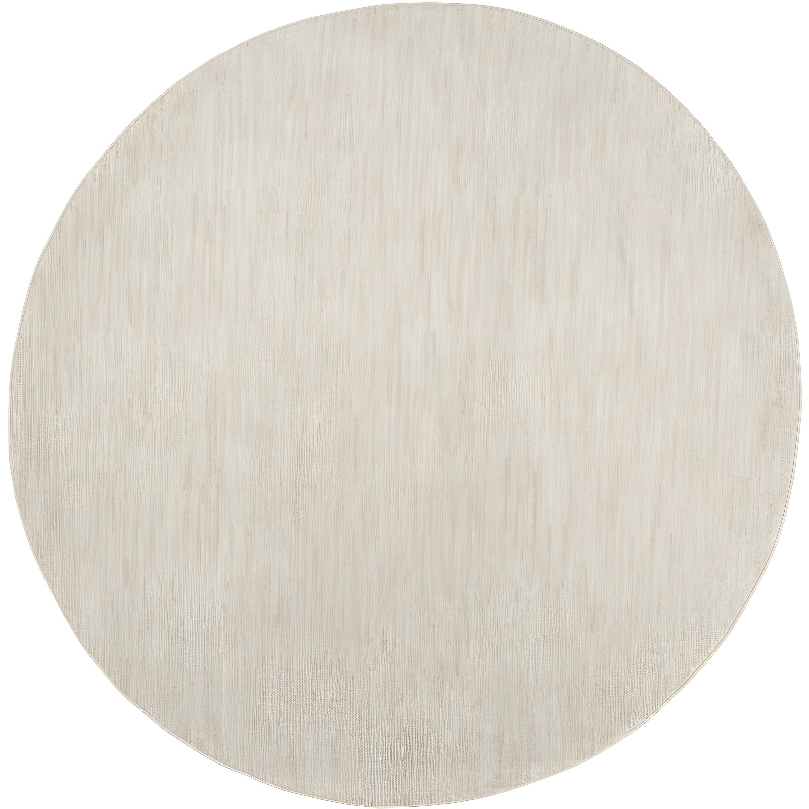 Ivory Beige Essential 50" Round Indoor/Outdoor Easy Care Rug