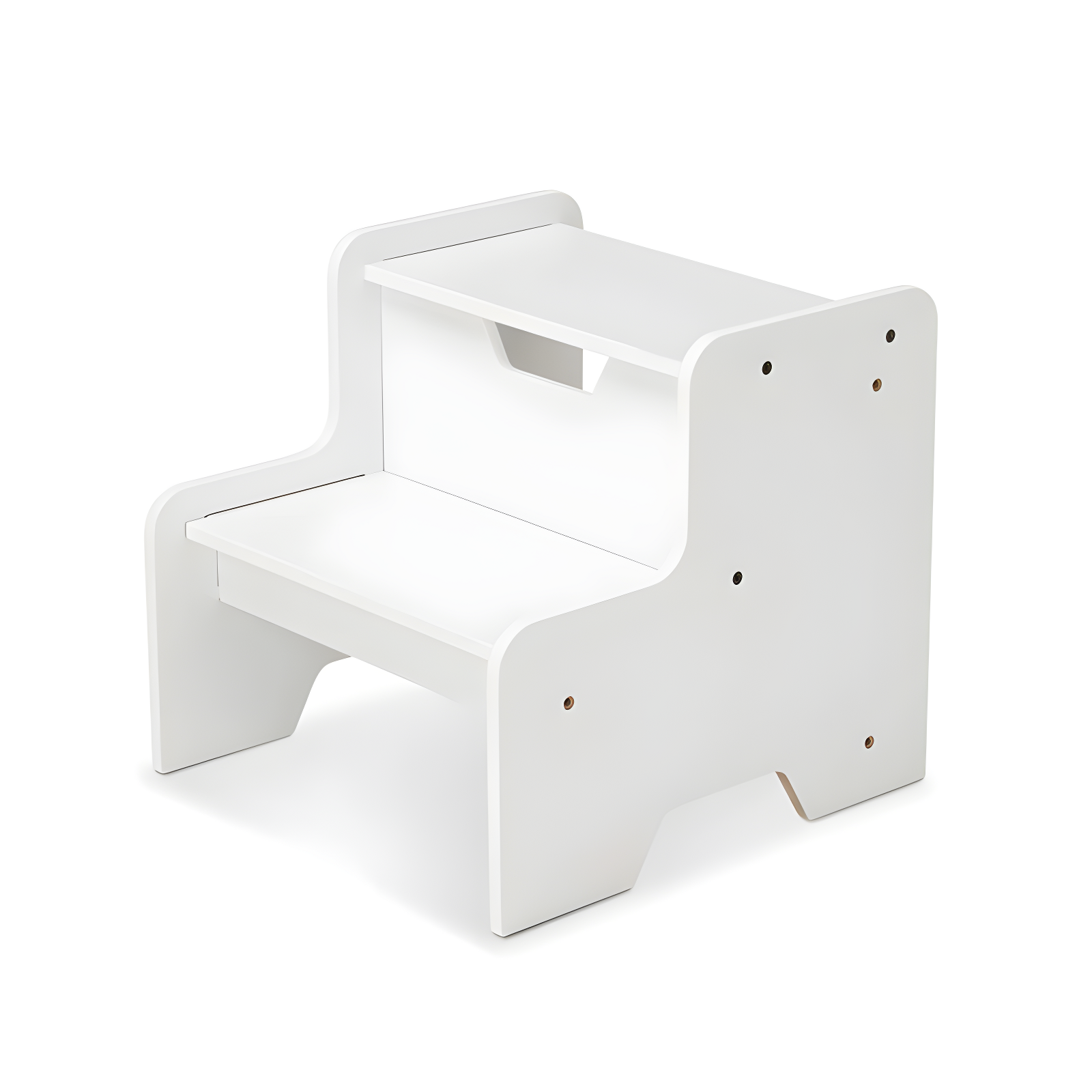 White Wooden Two-Step Kids Step Stool