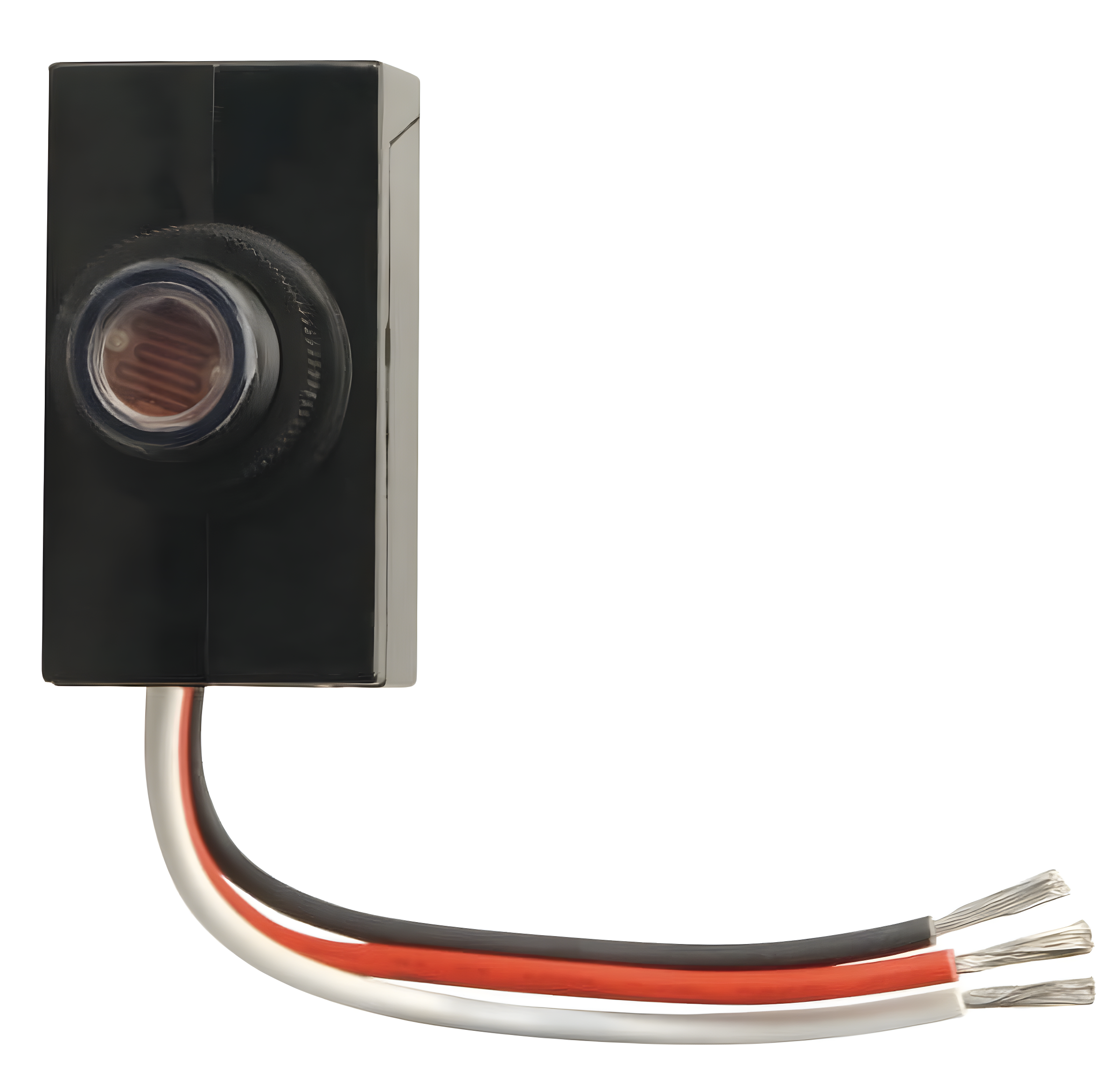 Black Outdoor Hard-Wired Photocell Light Control