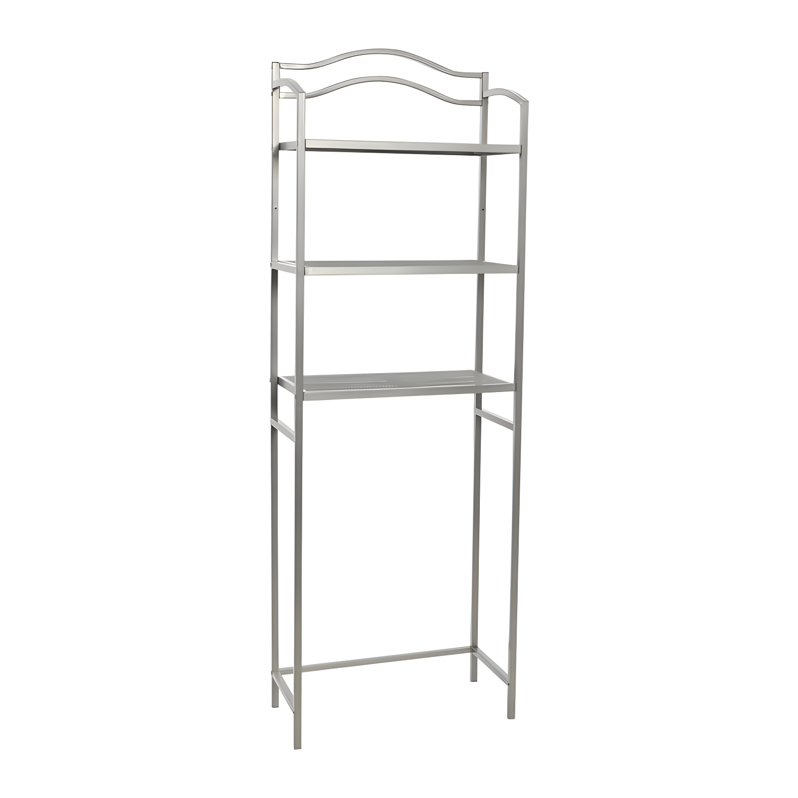 Silver 3-Tier Metal Over-the-Toilet Storage Shelf