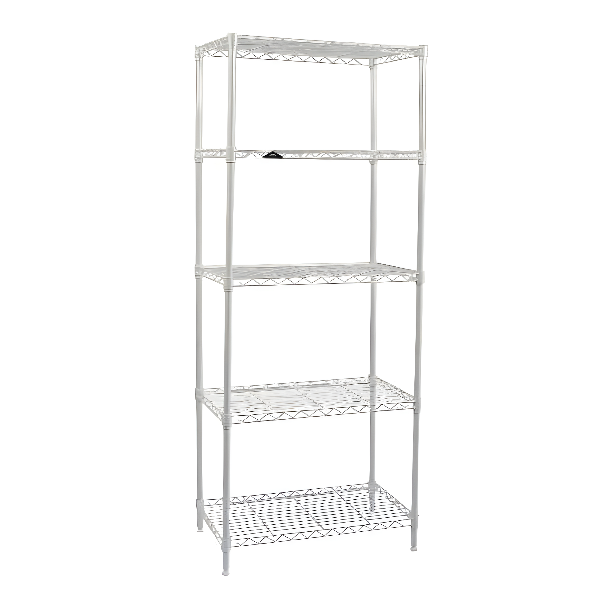 Chrome 5-Tier Adjustable Wire Shelving Unit for Storage