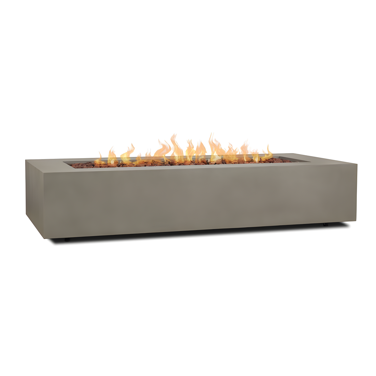 Aegean 70" Mist Gray Gas Fire Pit Table with Conversion Kit