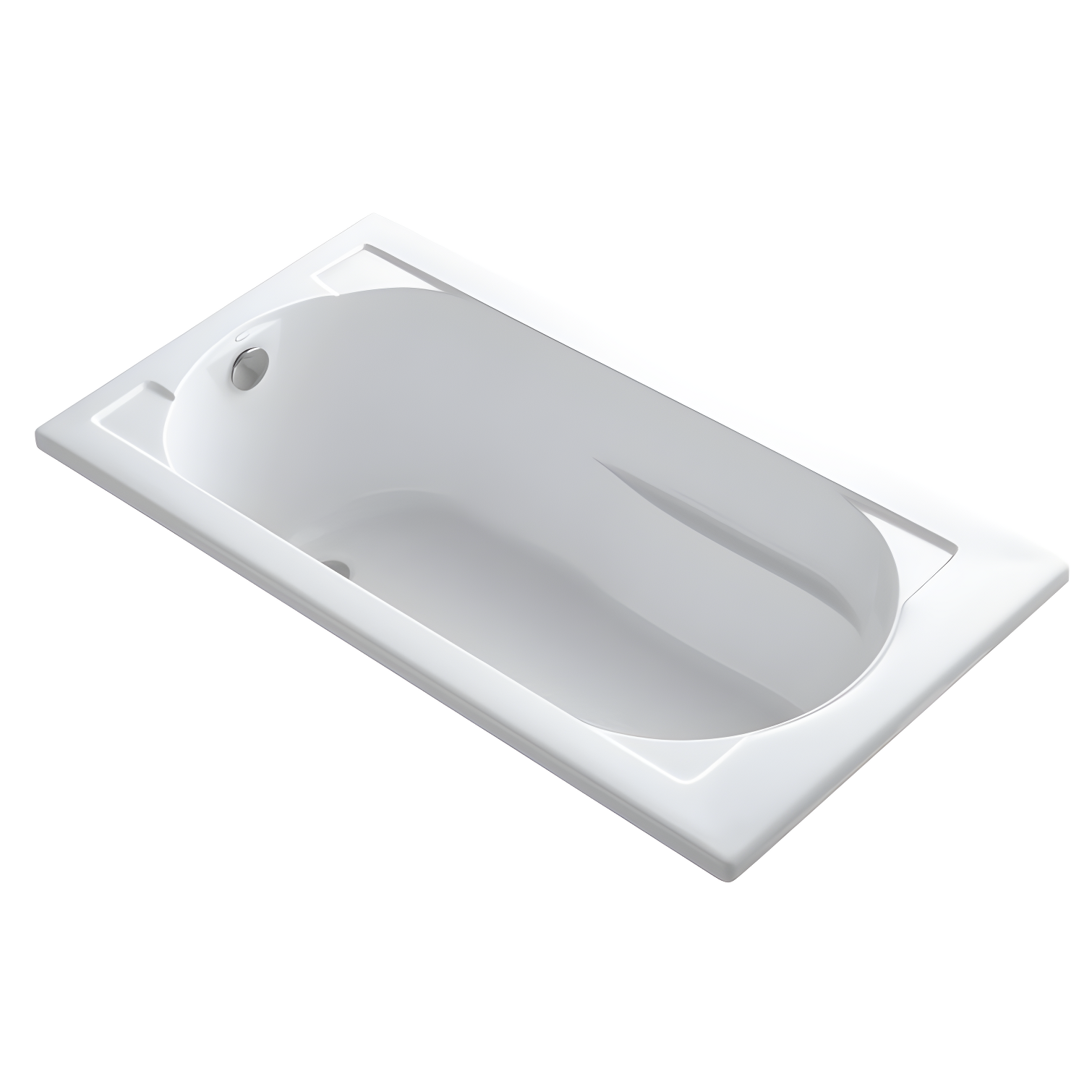 Devonshire 60" White Acrylic Drop-In Soaking Bathtub