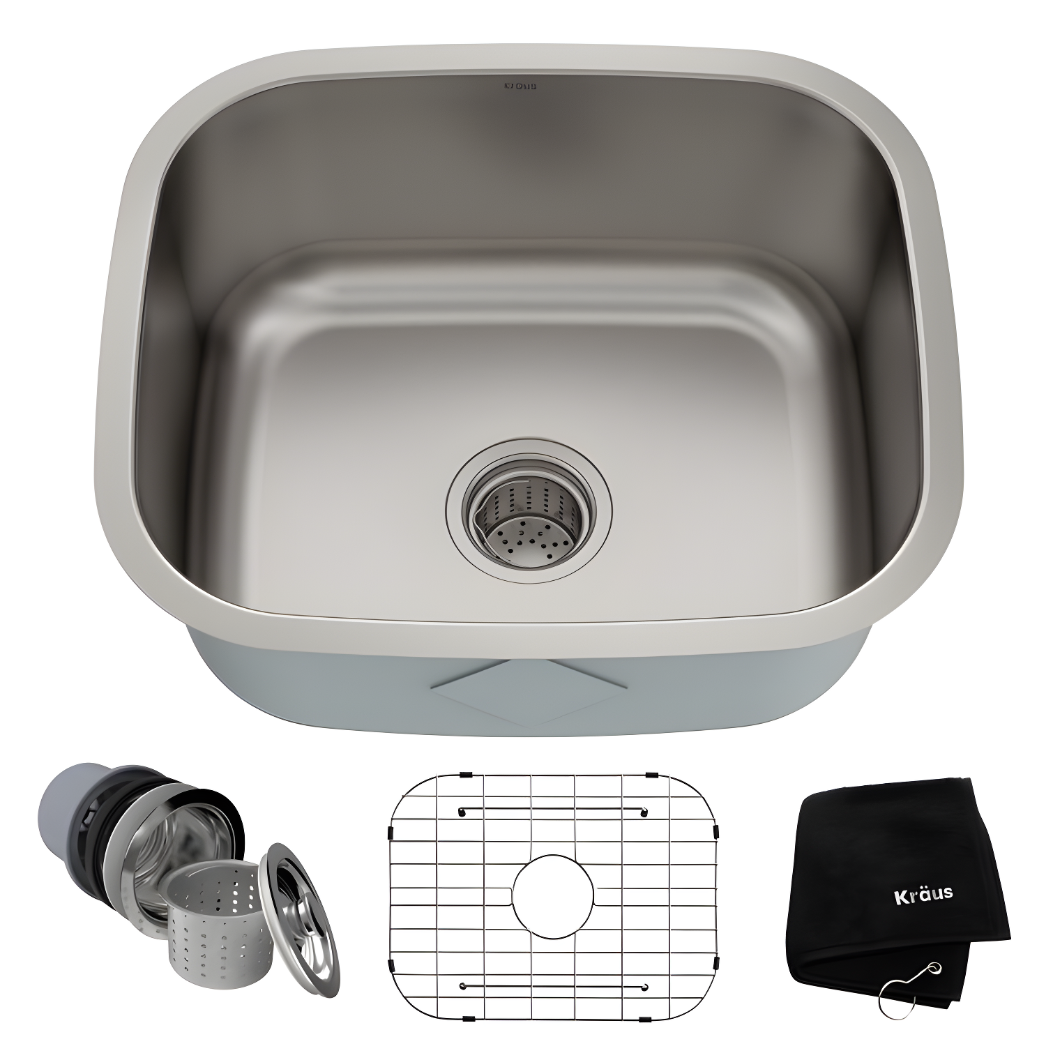 Kraus 20-inch Satin Stainless Steel Undermount Single Bowl Kitchen Sink