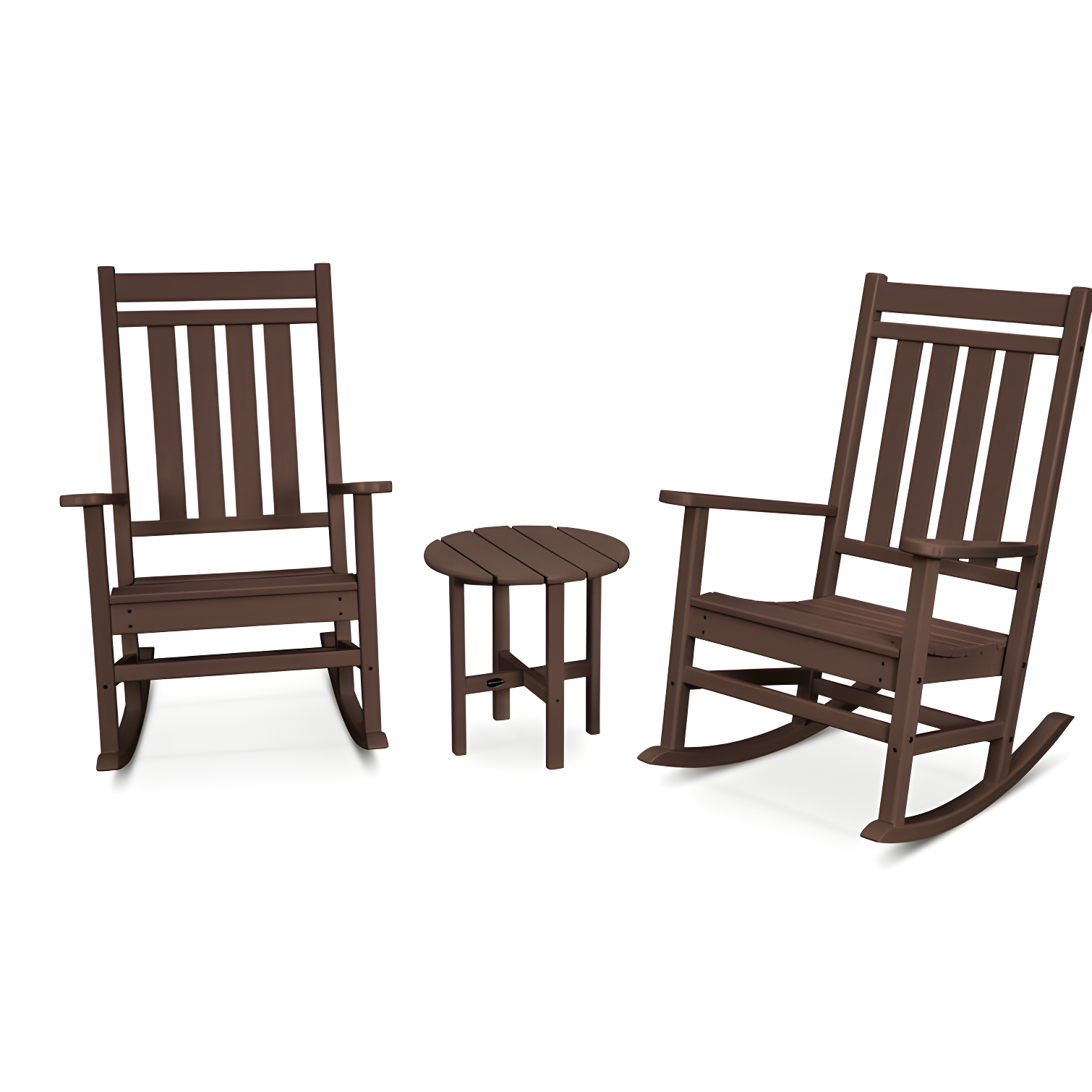 Plantation Style Mahogany 3-Piece Porch Rocking Chair Set