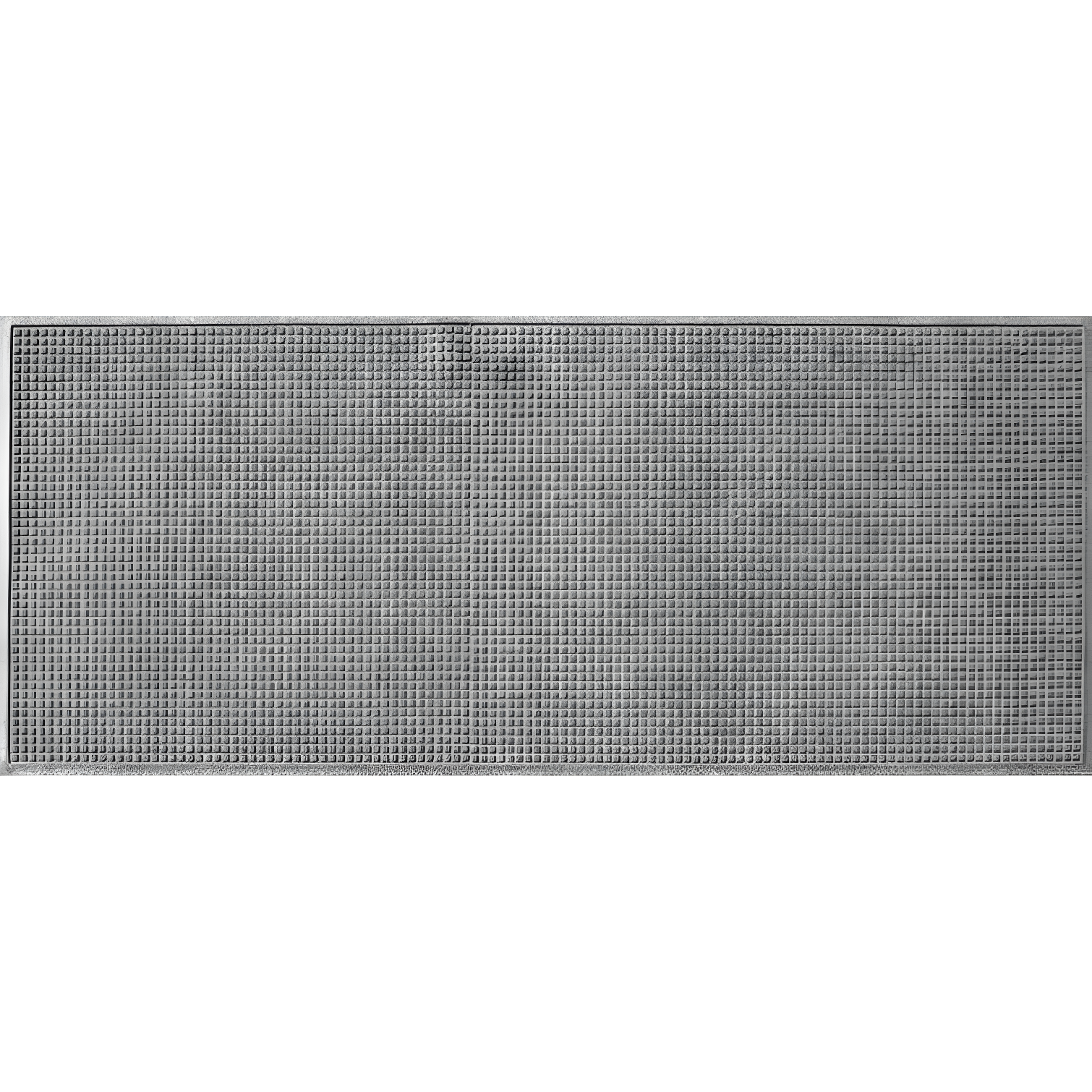 Medium Gray Rubber Outdoor Door Mat with Cube Pattern, 22" x 60"