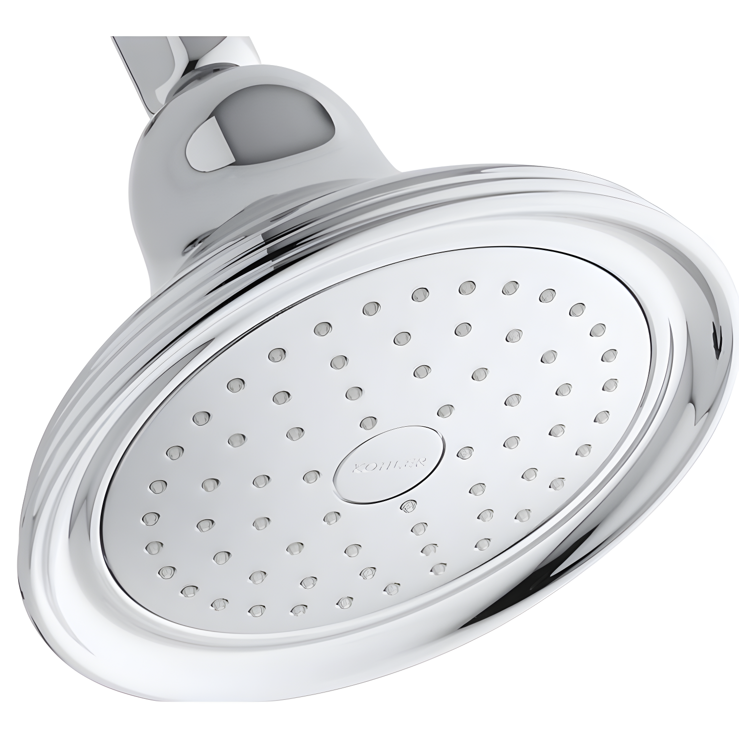 Polished Chrome Round Rain Shower Head with Katalyst Technology