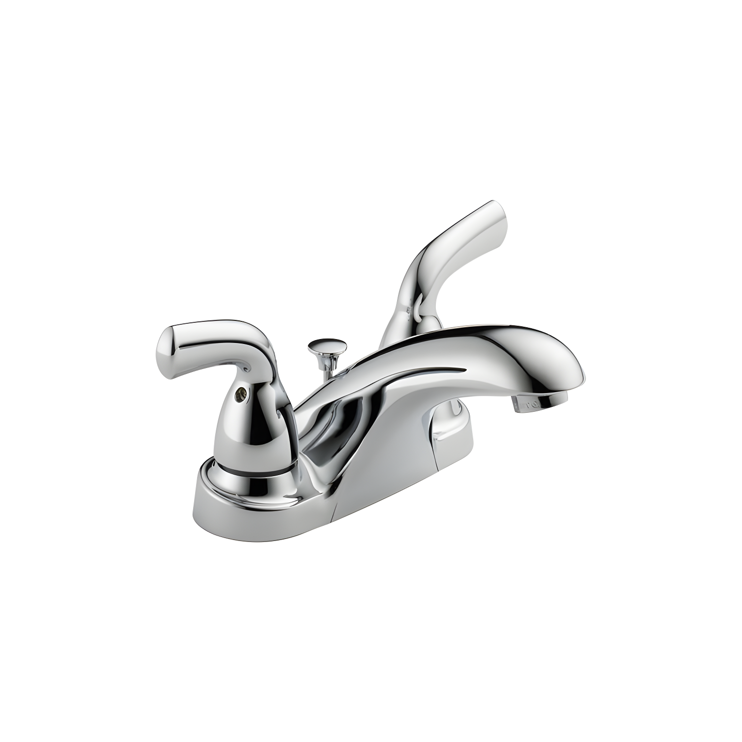 Chrome 2-Handle Centerset Bathroom Faucet with Drain Assembly