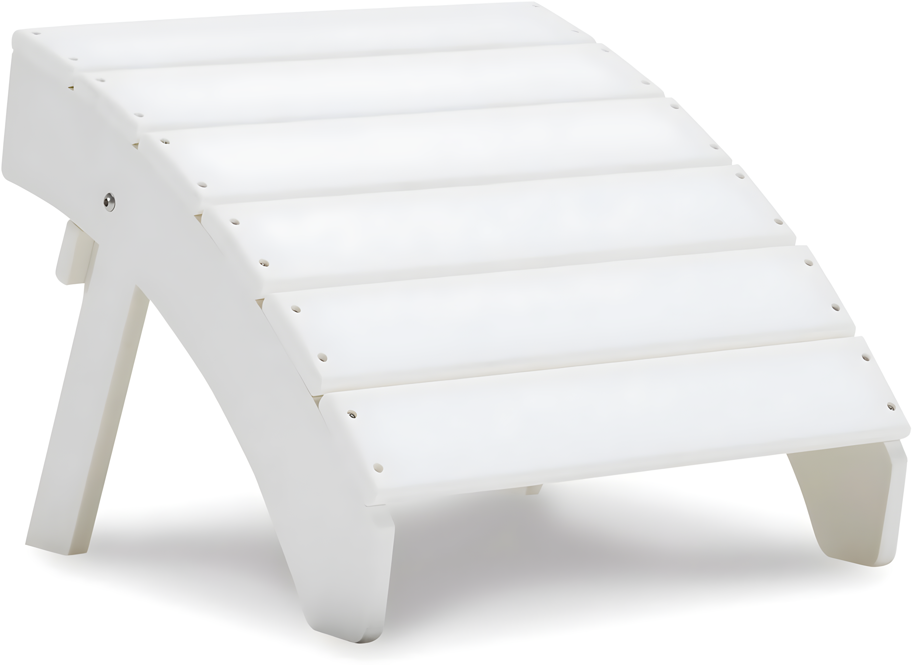 Sundown Treasure 20" White HDPE Modern Outdoor Ottoman