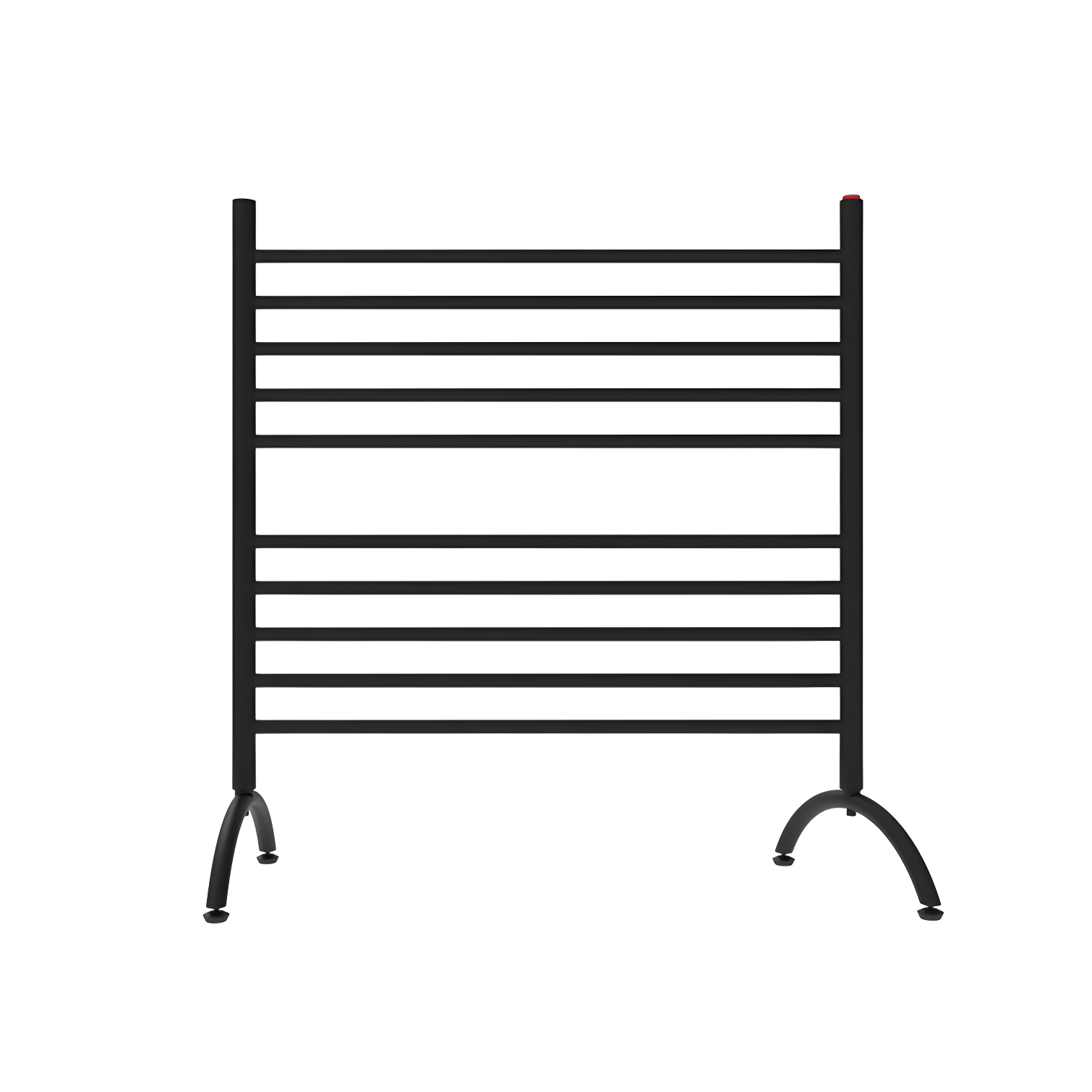 Matte Black Freestanding 33" Towel Warmer with 10 Bars