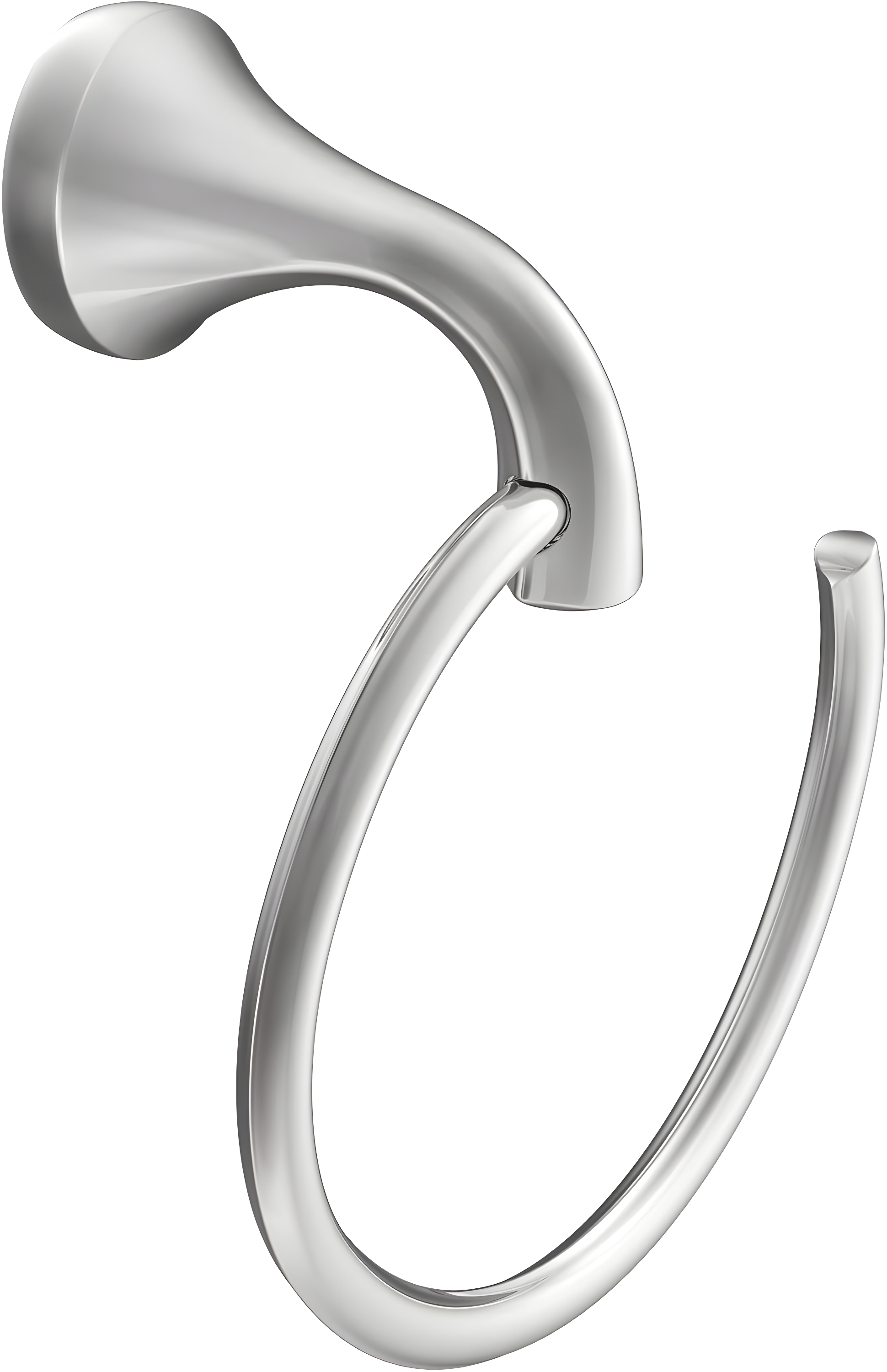 Eva Bright Chrome Wall Mounted Towel Ring