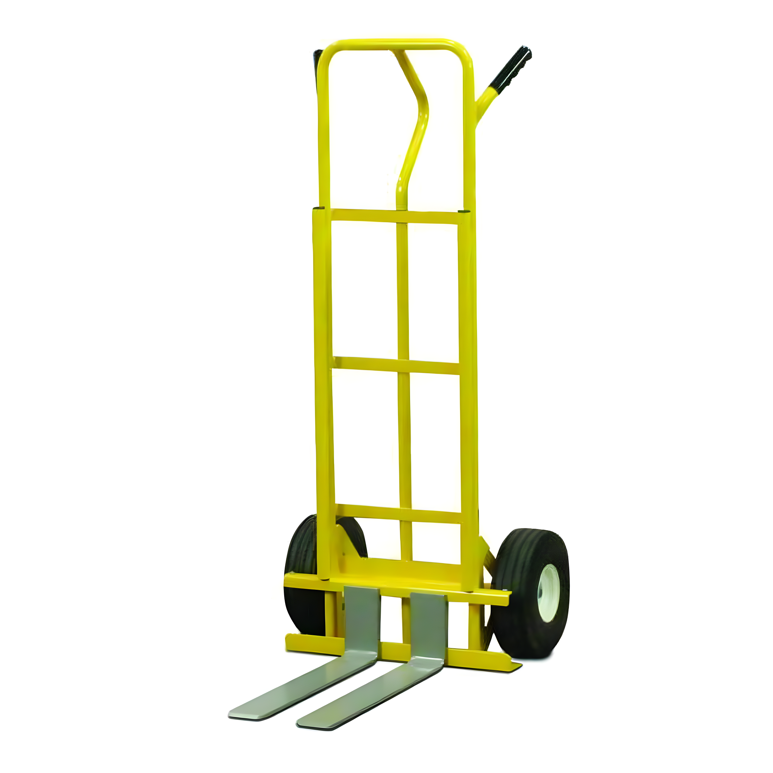 Yellow 600 lb Capacity All-Terrain Hand Truck with Rubber Wheels