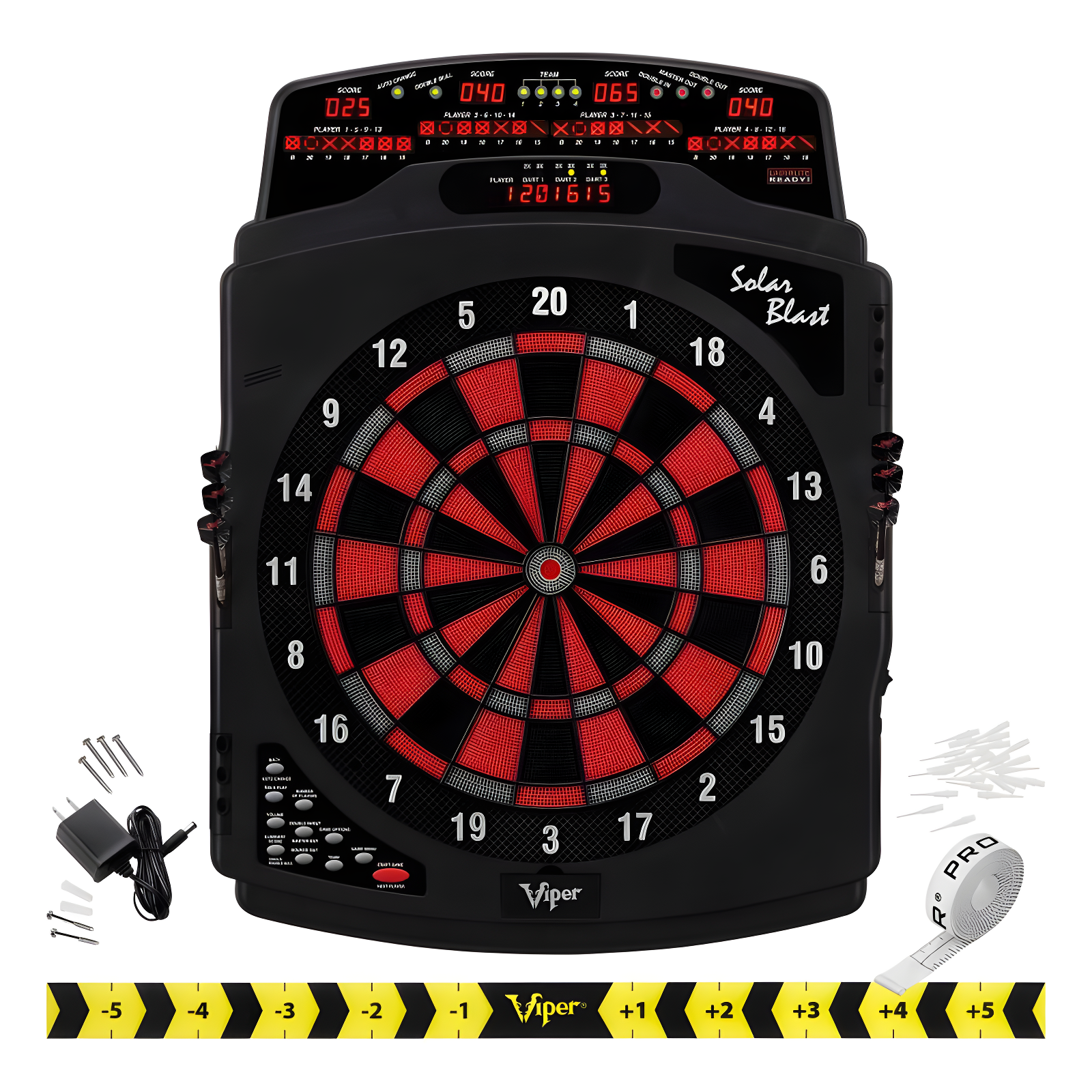 Viper Solar Blast Black and Red Electronic Dartboard