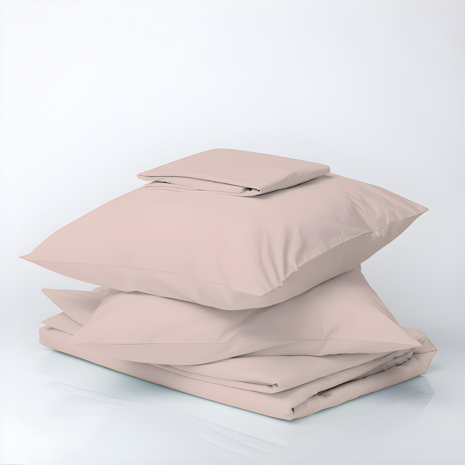 Light Pink Organic Cotton Percale Full Sheet Set