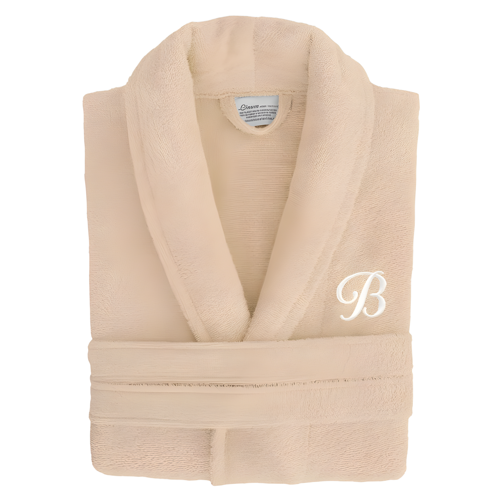 Beige Turkish Cotton Terry Cloth Unisex Bathrobe L/XL