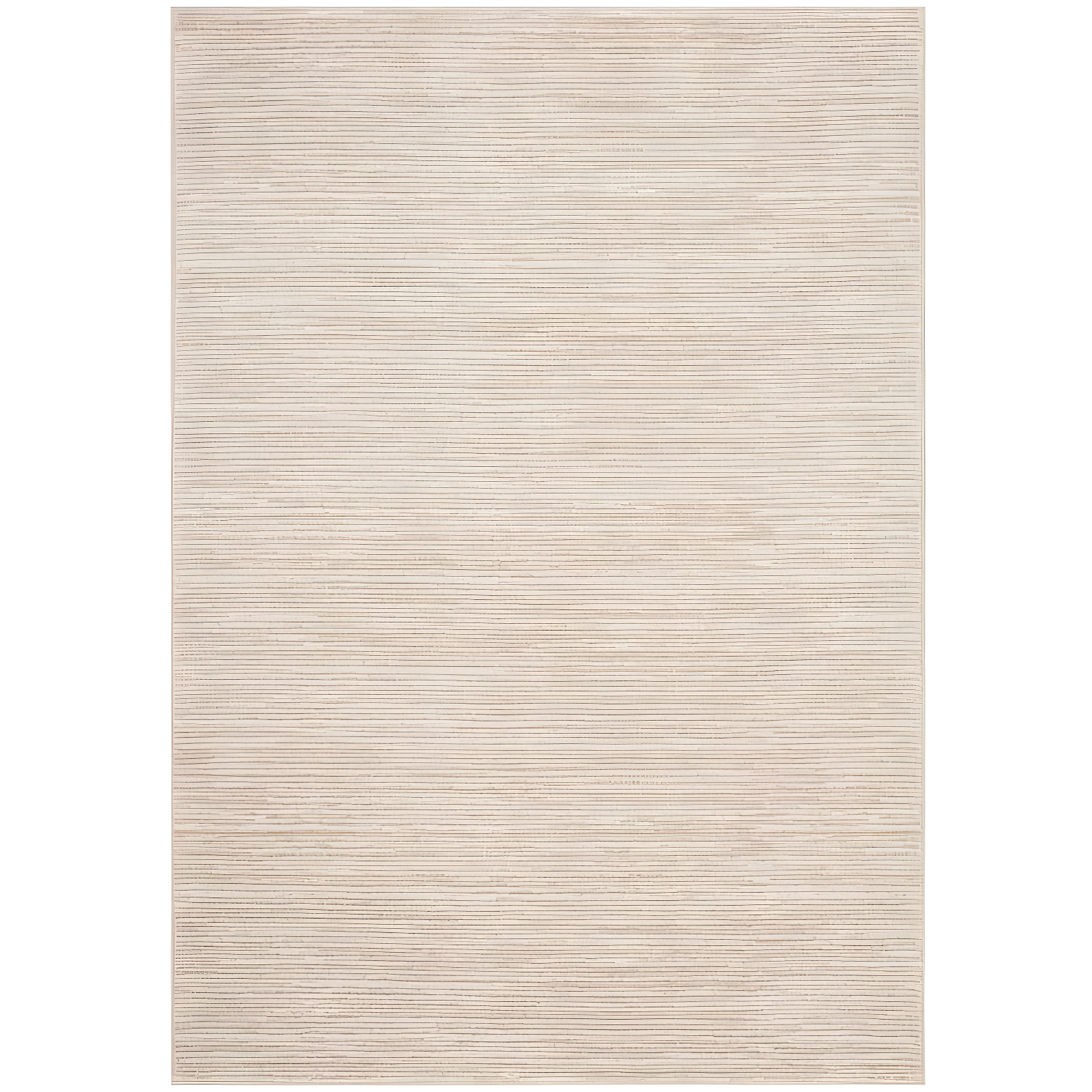 Cream 5' x 7' Solid Synthetic Indoor Area Rug