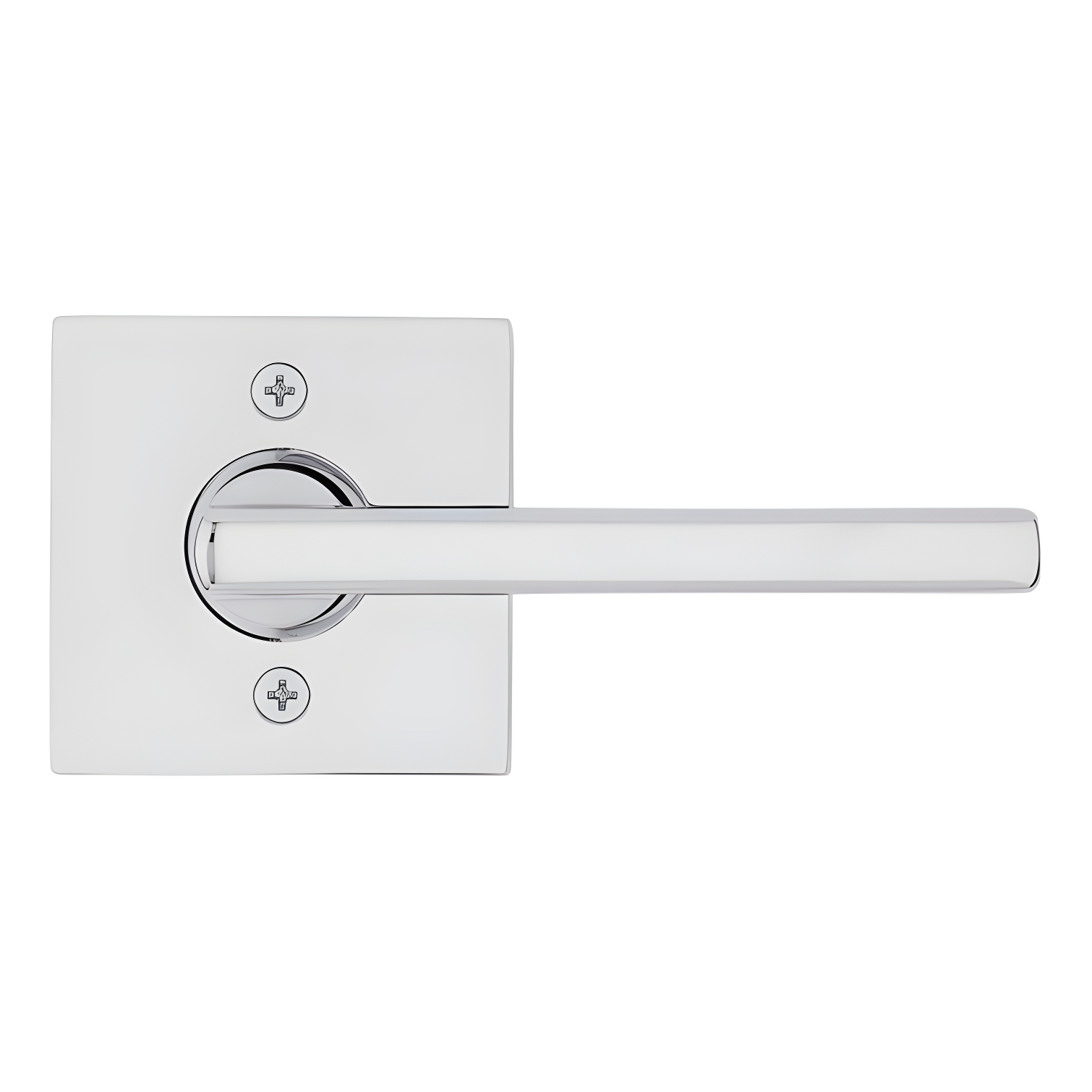 Polished Chrome Square Passage Lever Set