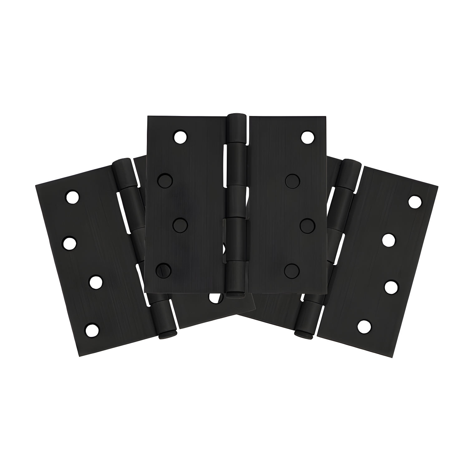 Matte Black Steel 4'' x 4'' Door Hinges with Removable Pin