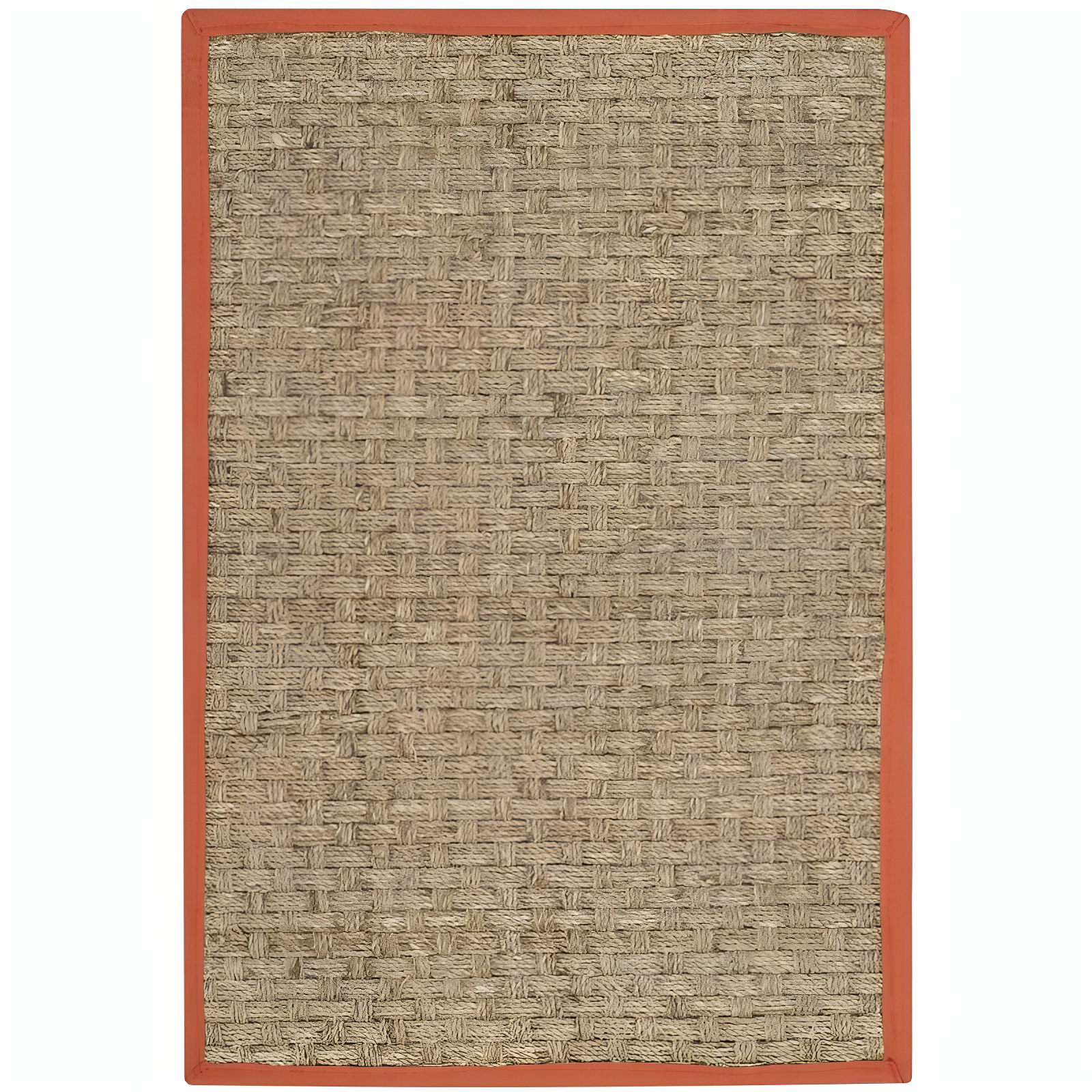 Natural Fiber 2' x 3' Hand-knotted Cotton Area Rug in Natural and Rust