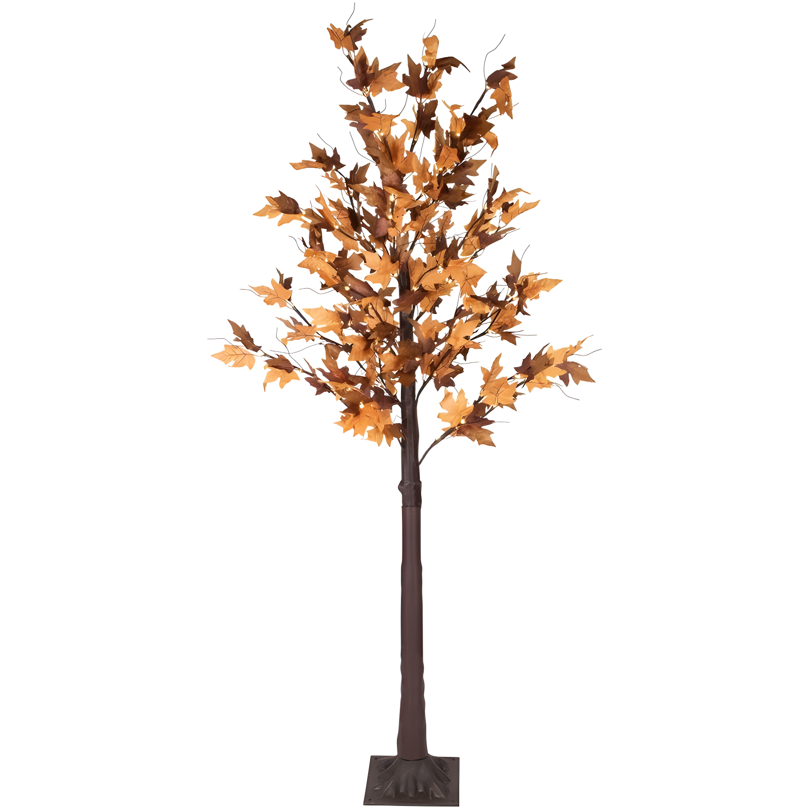 6' Warm White LED Lighted Fall Maple Tree with Bendable Branches