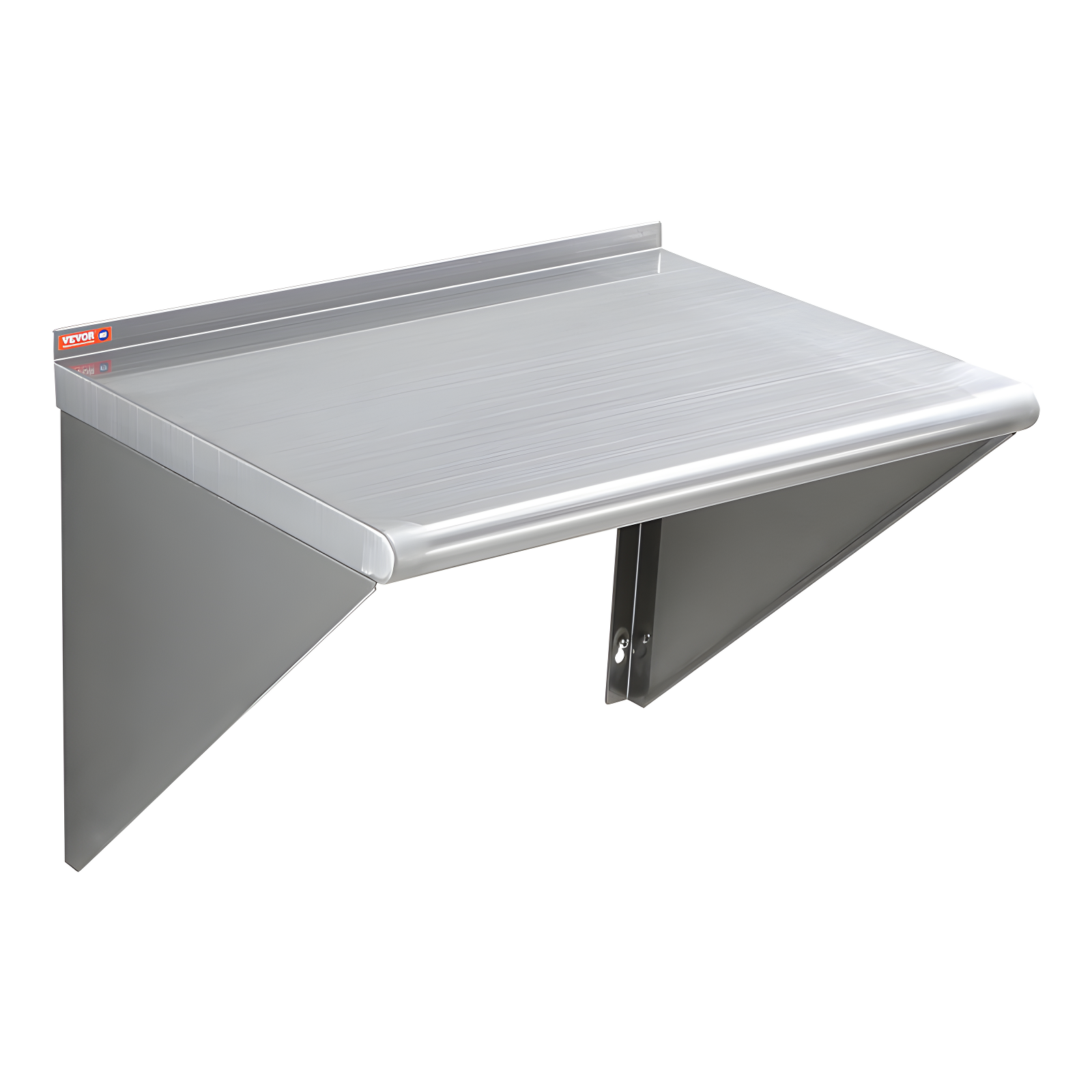 24" Silver Stainless Steel Wall Mounted Kitchen Shelf