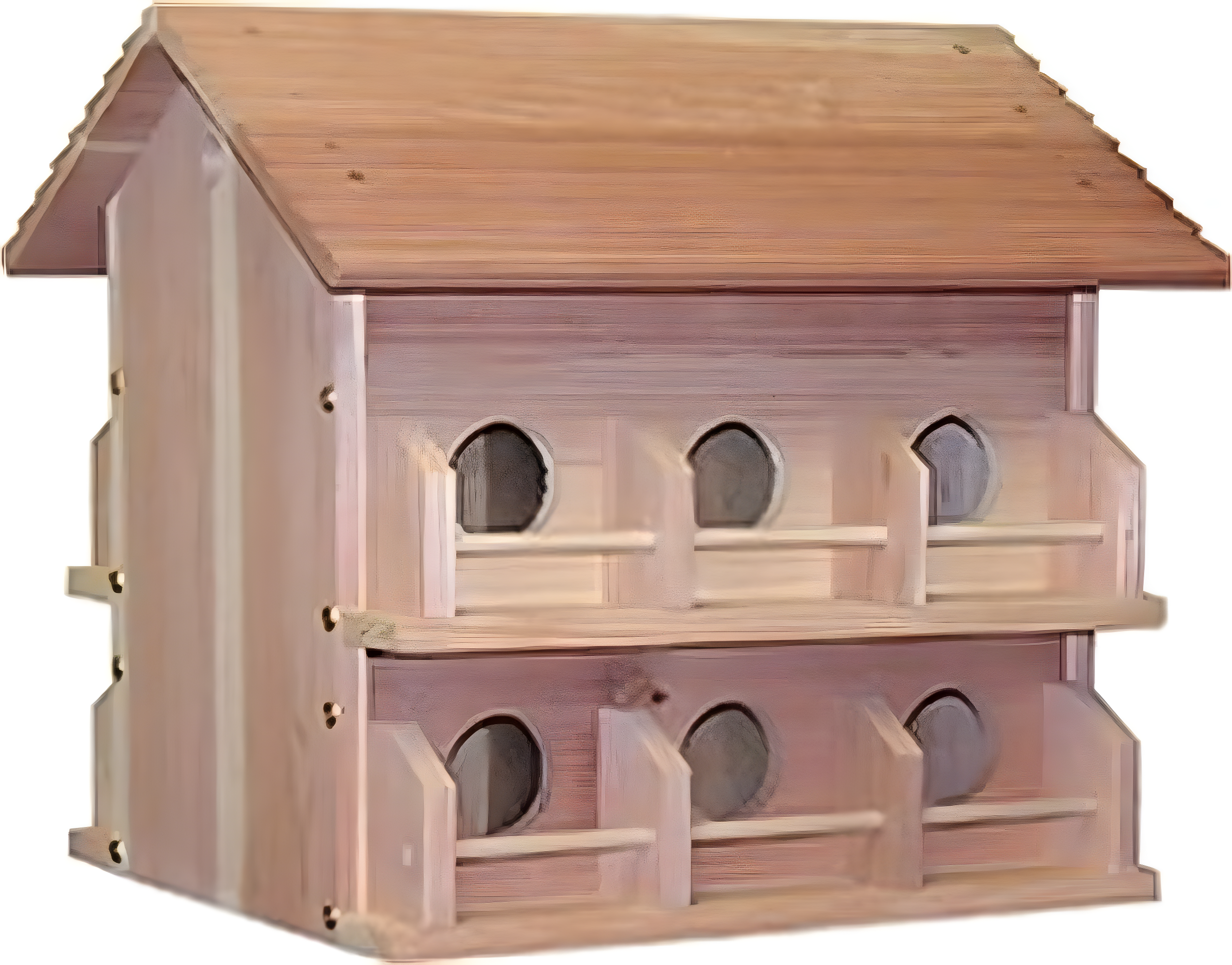 Deluxe Cedar 12-Room Purple Martin Birdhouse with Rails