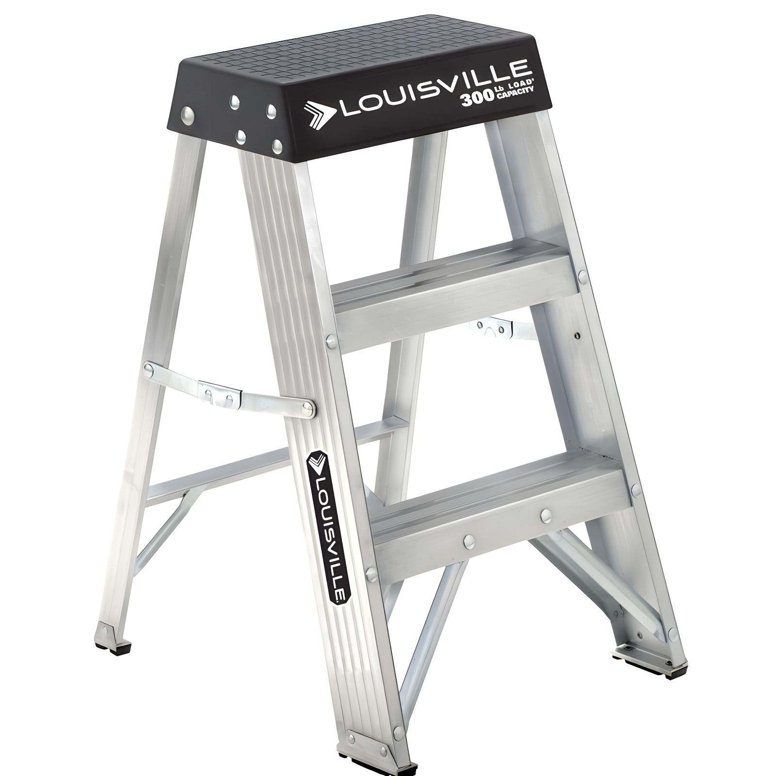 2 ft. Aluminum Folding Step Ladder with 300 lbs Capacity