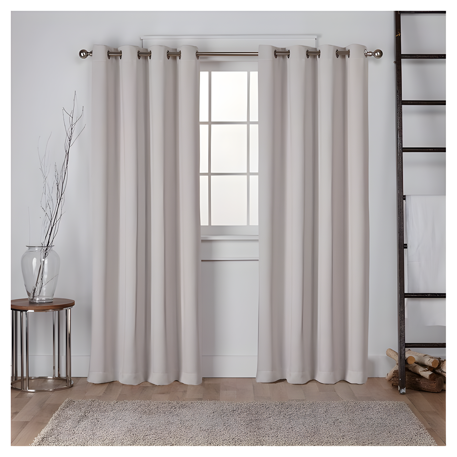 Mecca Orange Sateen Blackout Grommet Top Curtain Panels