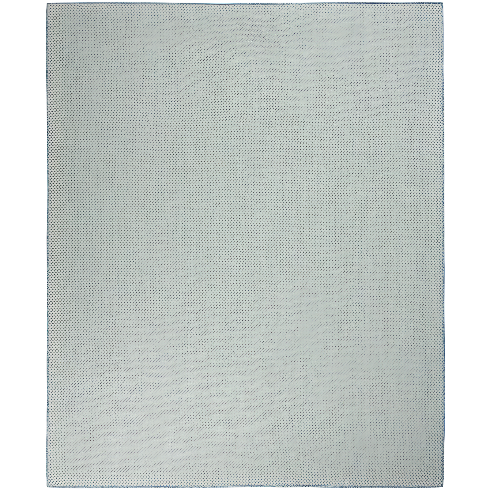 Ivory Aqua Geometric 8' x 10' Indoor/Outdoor Rug