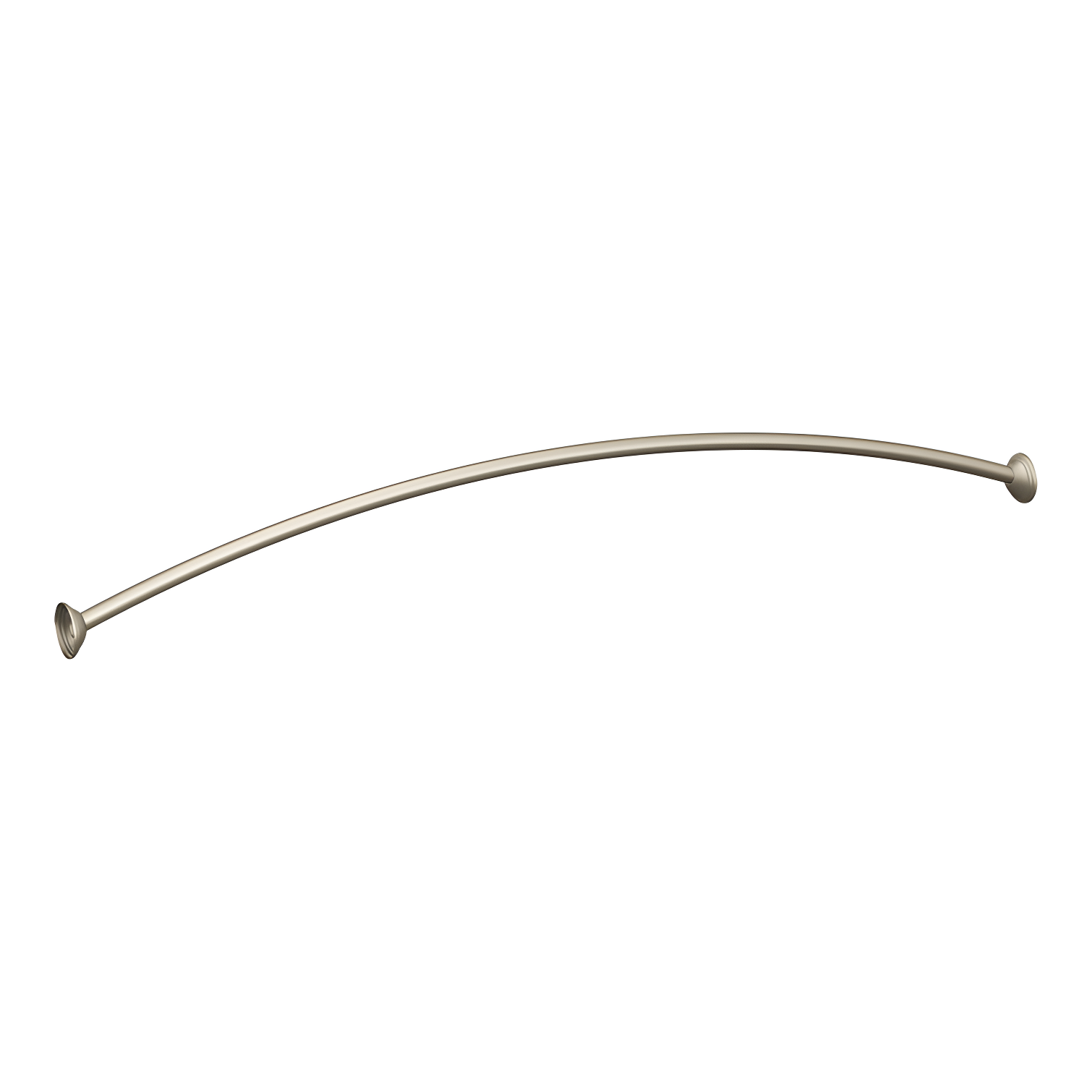 Adjustable Brushed Nickel Curved Shower Curtain Rod, 60-72 Inch