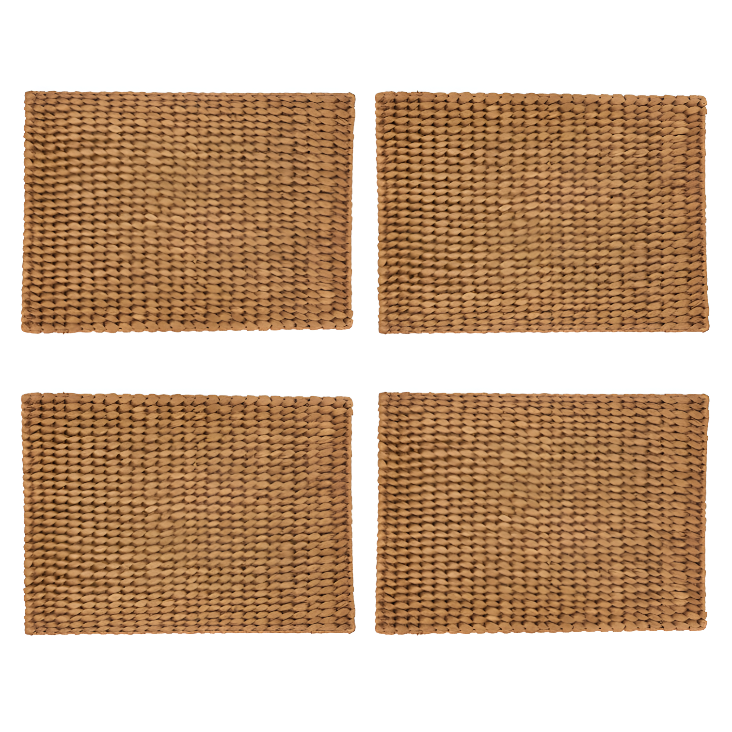 Gold Woven Water Hyacinth Rectangular Placemats Set of 4