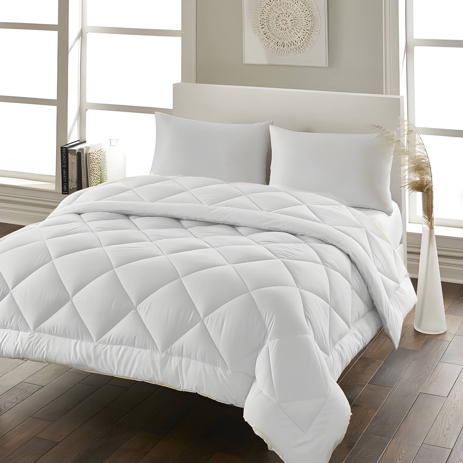 White Full/Queen Down Alternative Microfiber Comforter