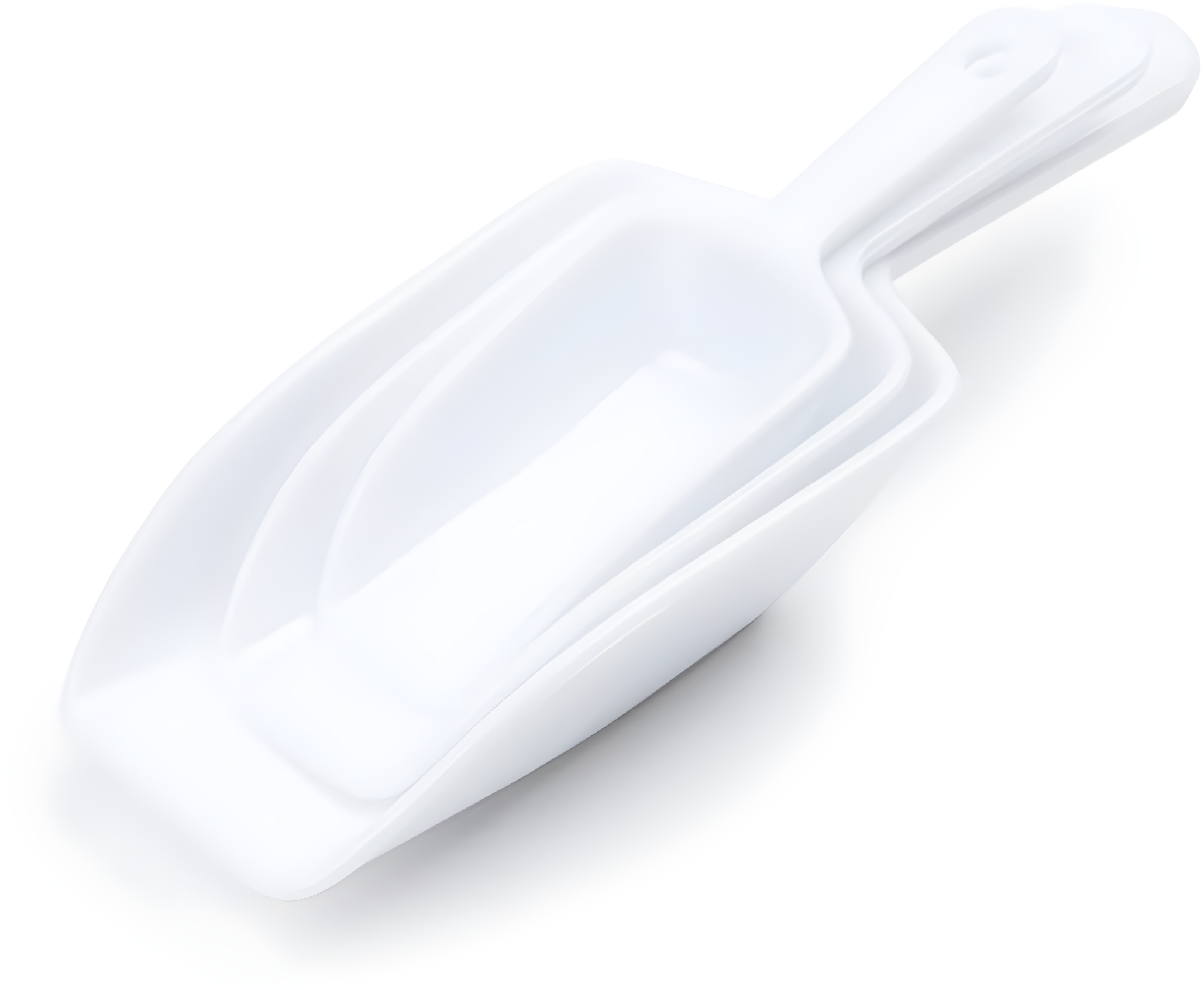 White Plastic 3-Piece Scoop Set for Baking and Mixing