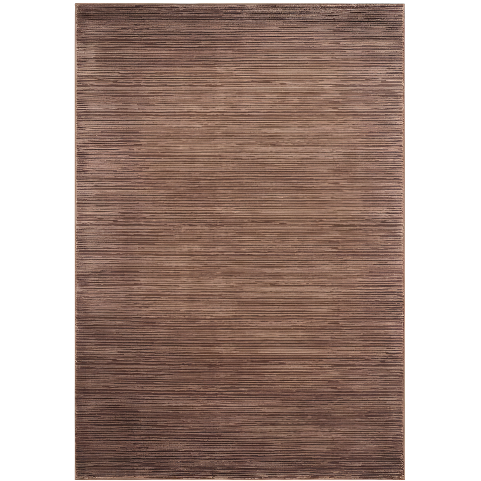 EcoLux Hand-Knotted Brown Square Synthetic Area Rug - Easy Care & Stain-Resistant