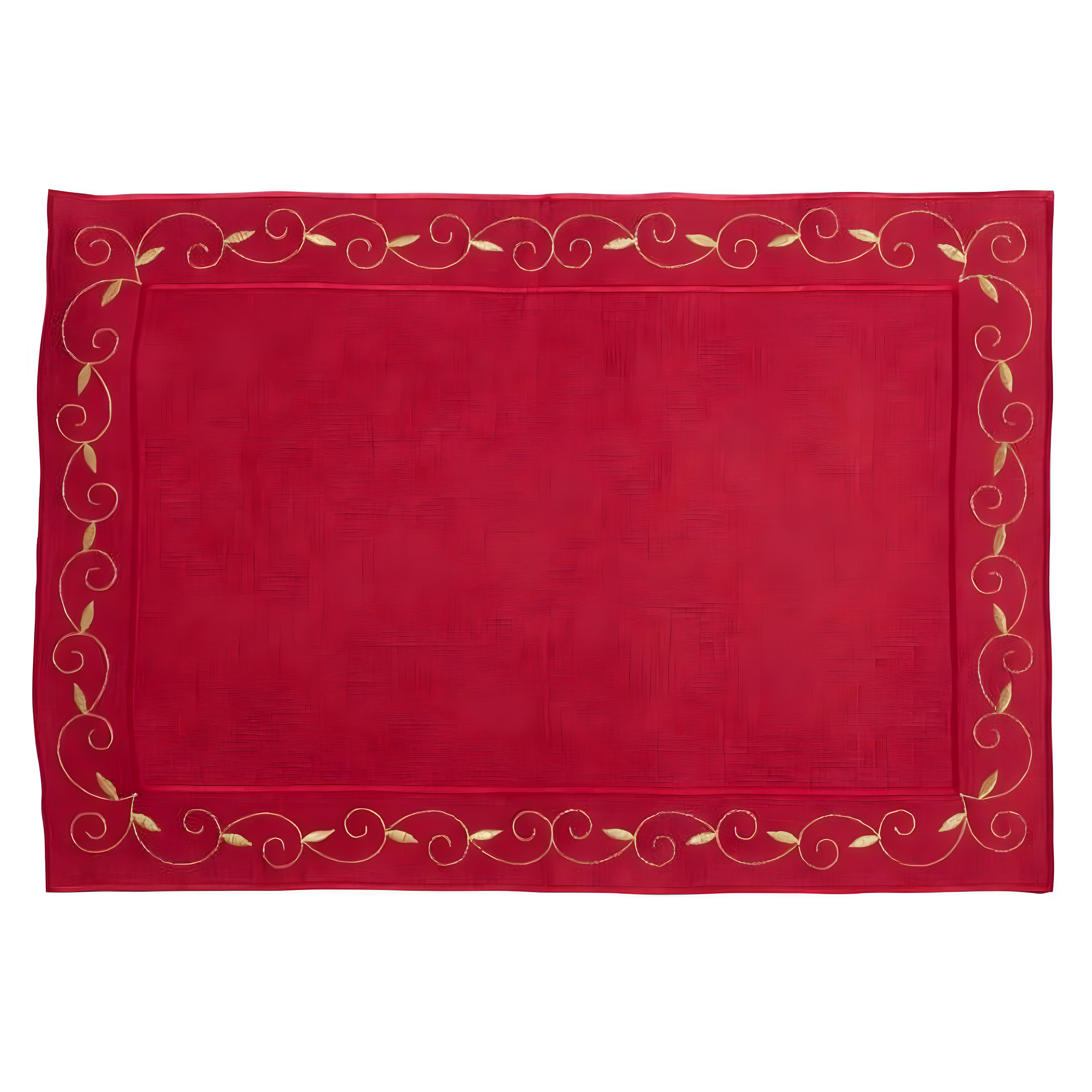 Red Embroidered Holiday Placemats Set of 4