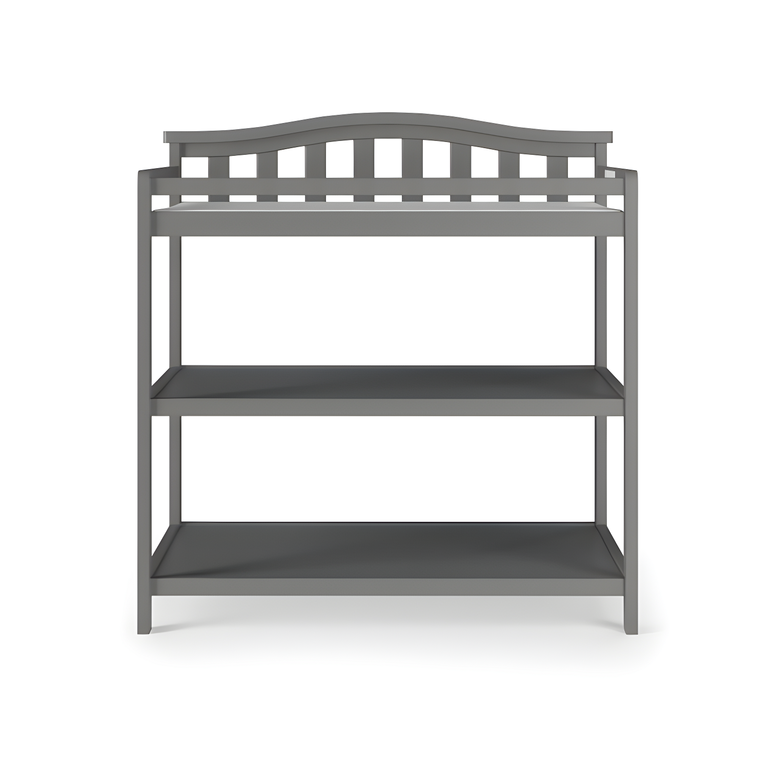 Cool Gray Flat Top 38" Changing Table with Safety Strap