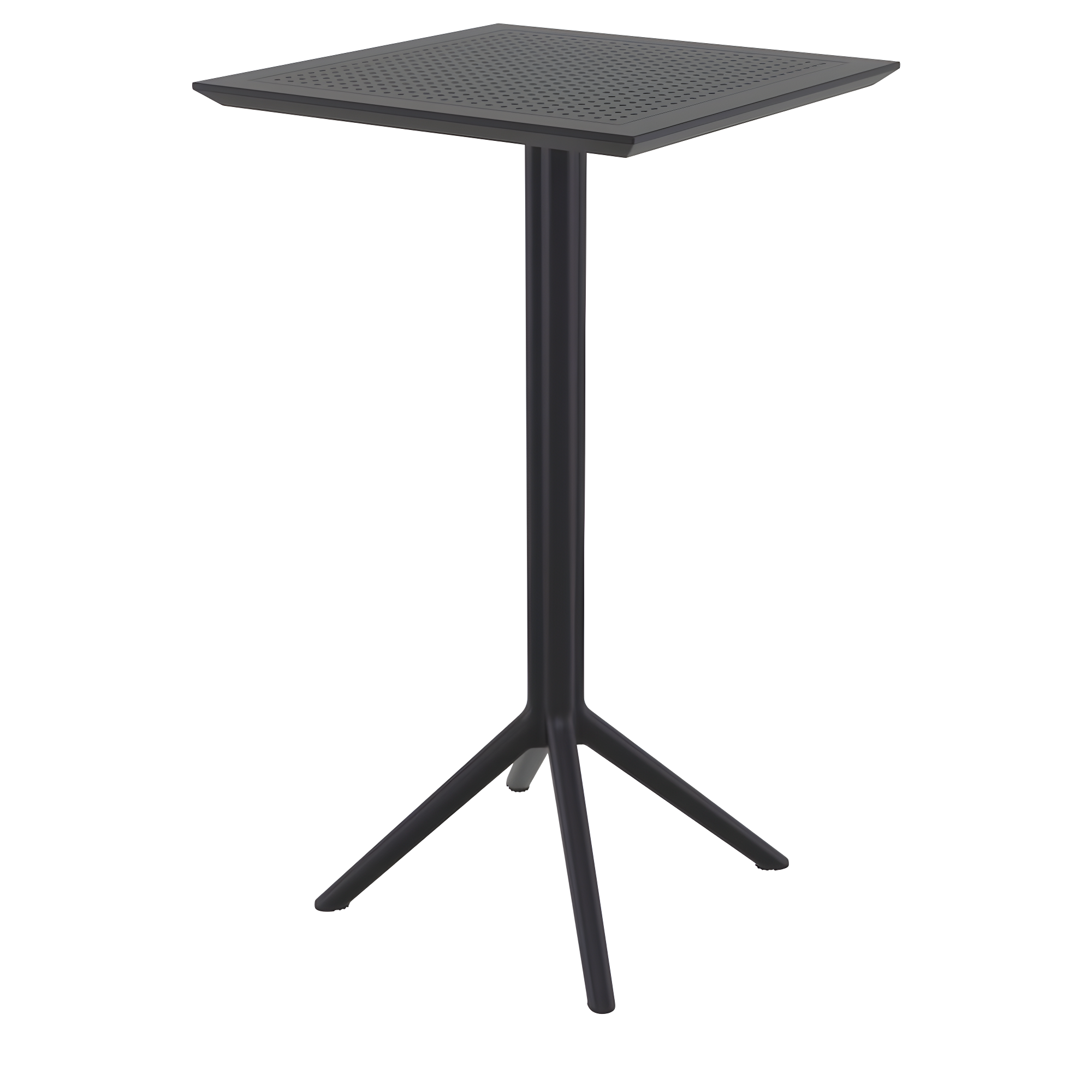 24" Black Resin Square Folding Bar Table