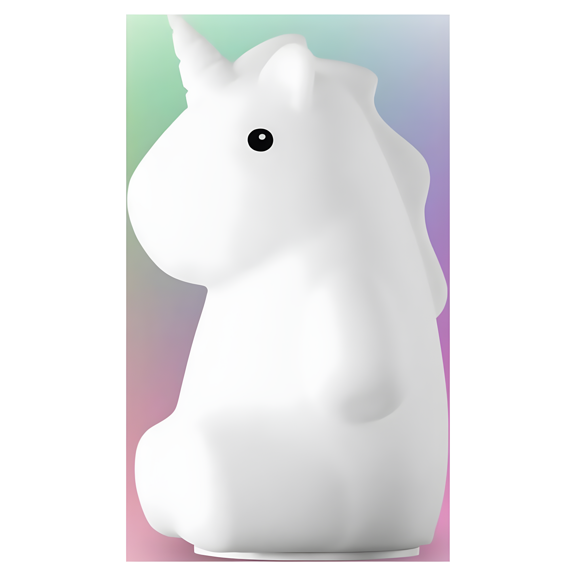 Rylie White Silicone Unicorn LED Night Light for Kids