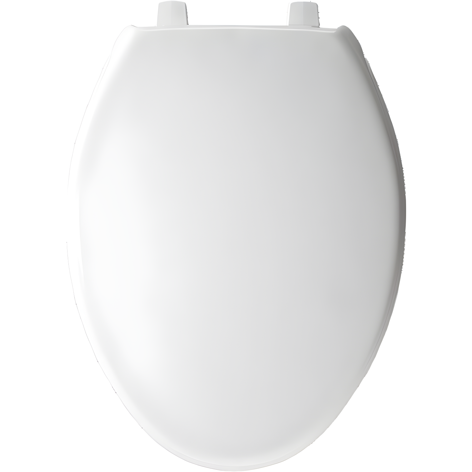 White Elongated Plastic Toilet Seat with Cover